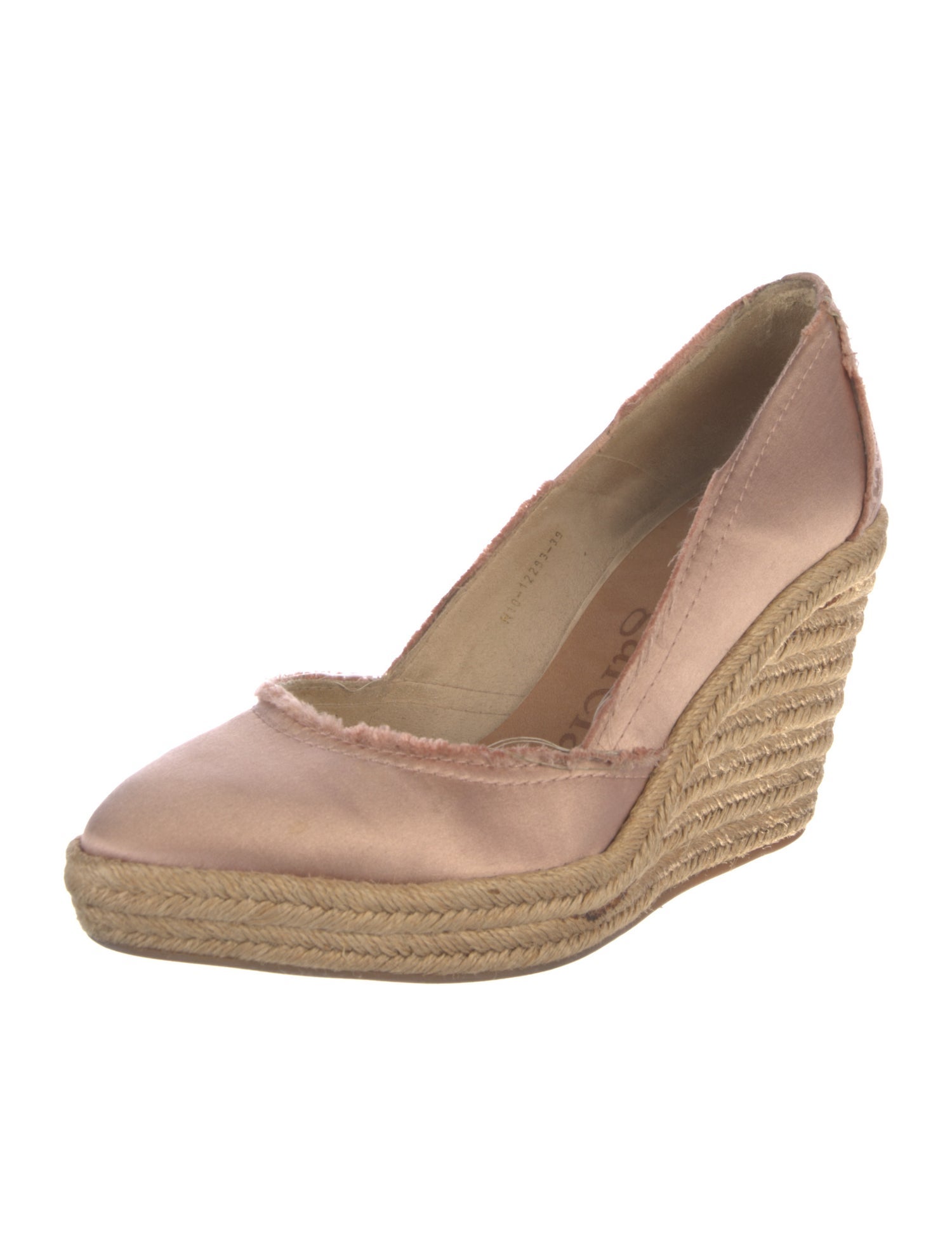 Pedro Garcia Satin Raw-Edge Trim Pumps