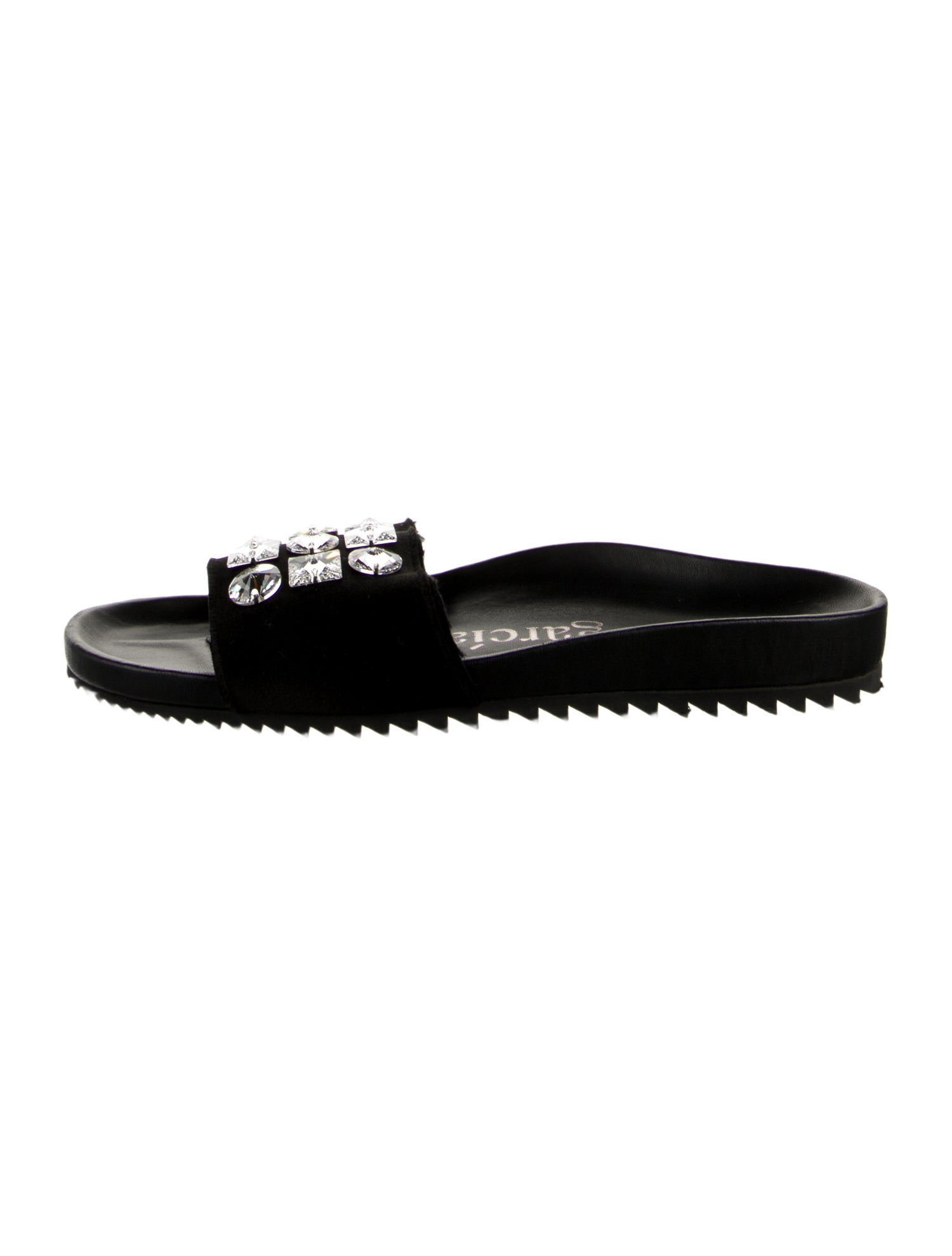 Pedro Garcia Suede Crystal Embellishments Slides