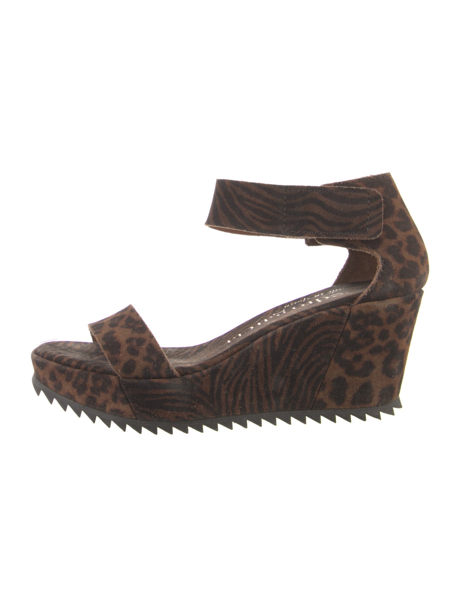 Pedro Garcia Suede Animal Print Sandals