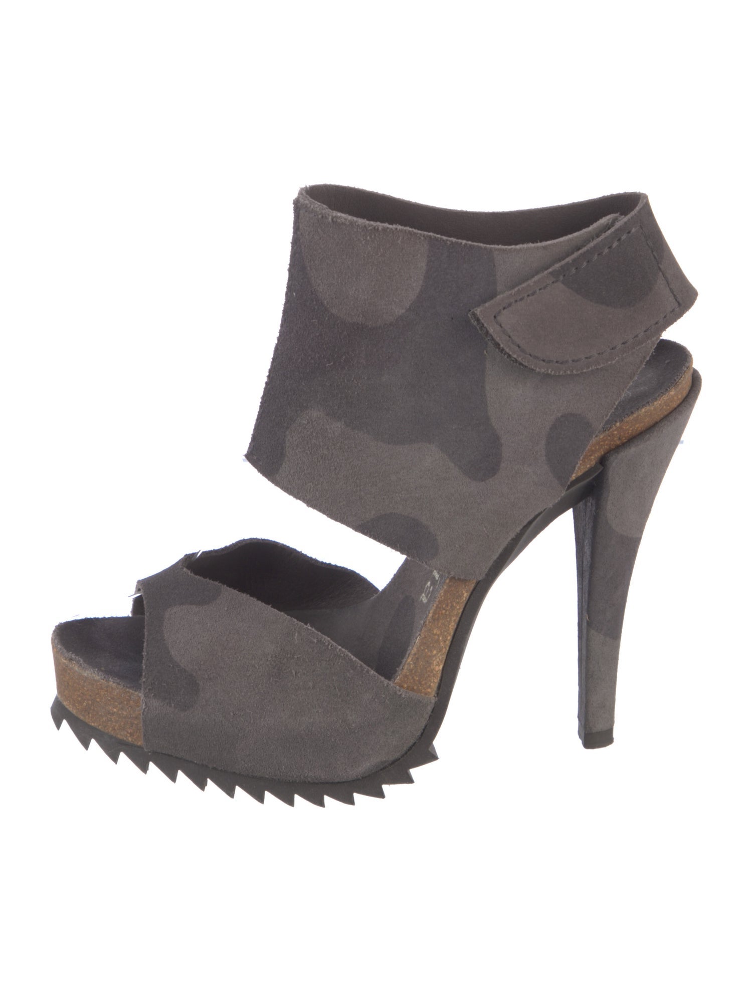 Pedro Garcia Suede Printed Slingback Sandals