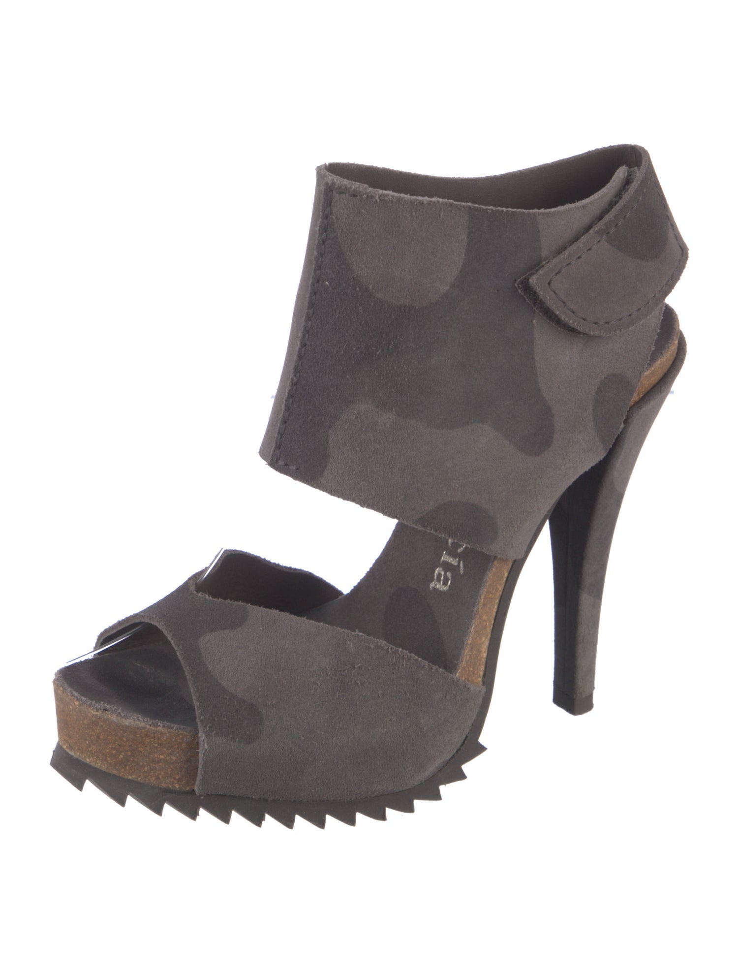 Pedro Garcia Suede Printed Slingback Sandals