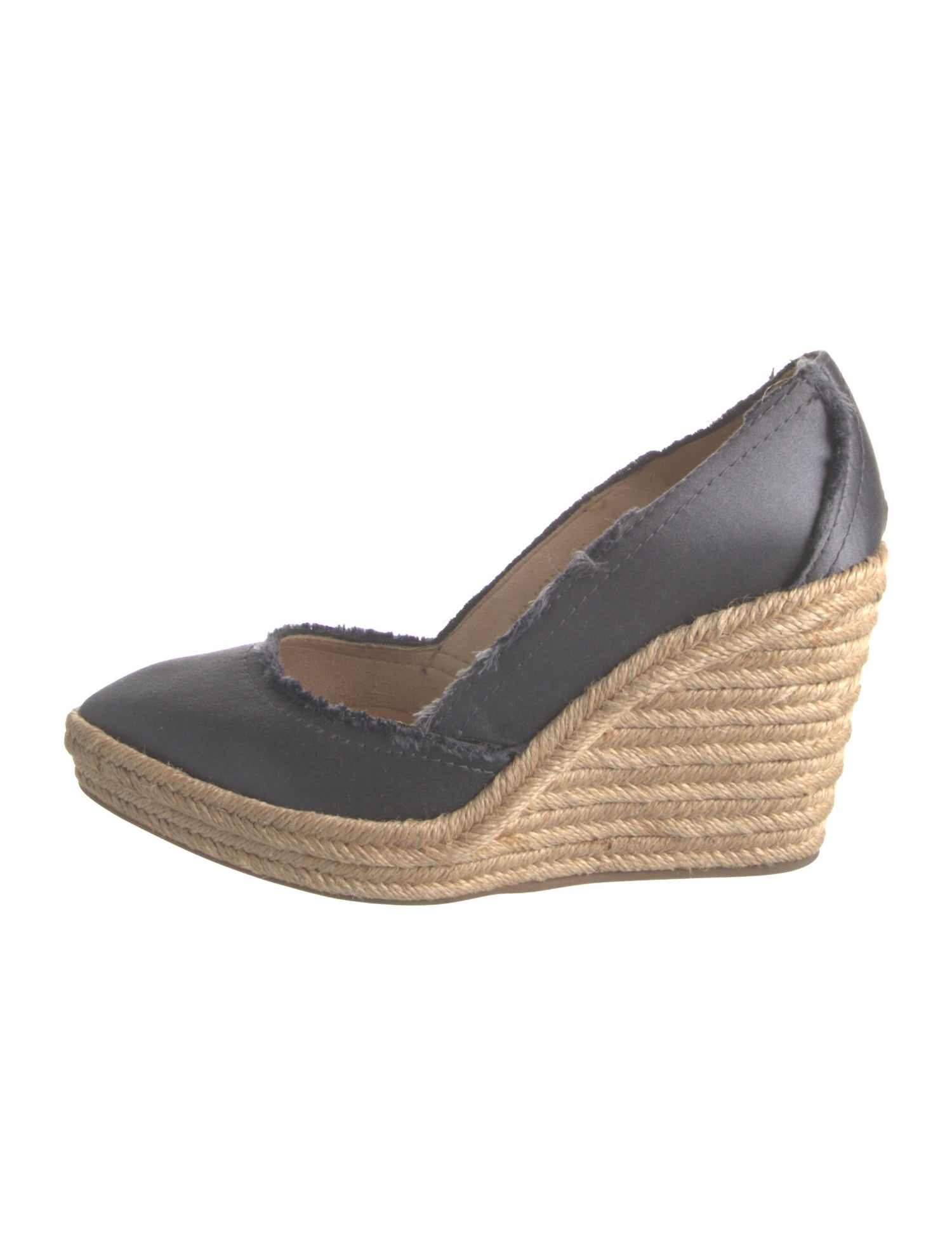 Pedro Garcia Satin Raw-Edge Trim Pumps