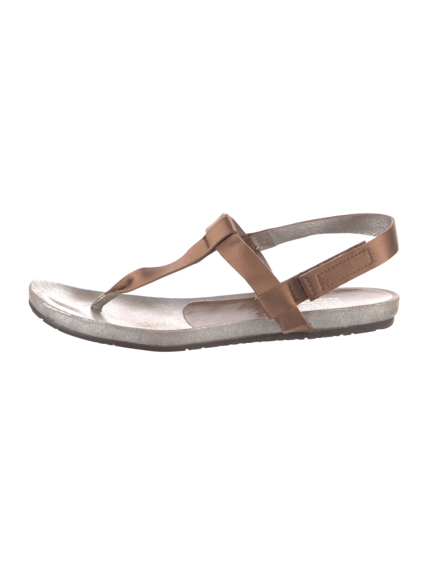 Pedro Garcia Satin T-Strap Sandals