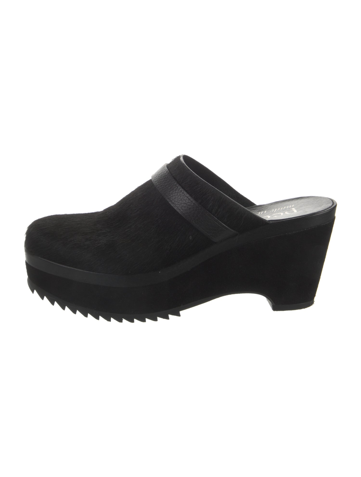 Pedro Garcia Ponyhair Leather Trim Embellishment Mules