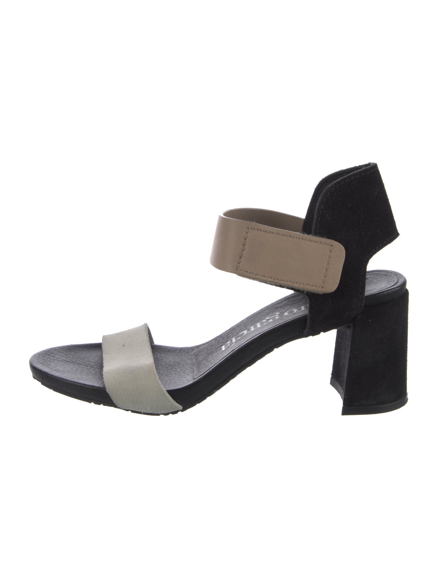 Pedro Garcia Suede Colorblock Pattern Sandals