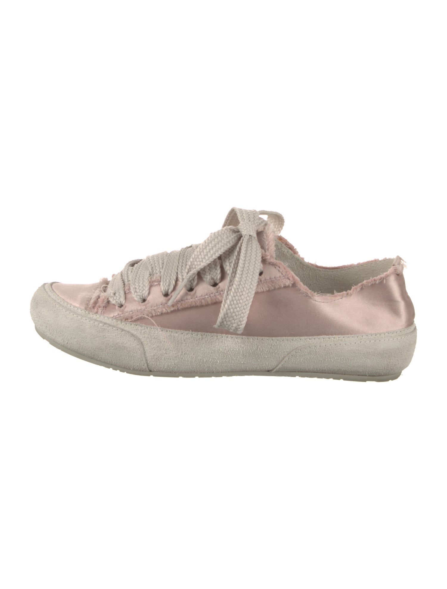 Pedro Garcia Satin Raw-Edge Trim Sneakers