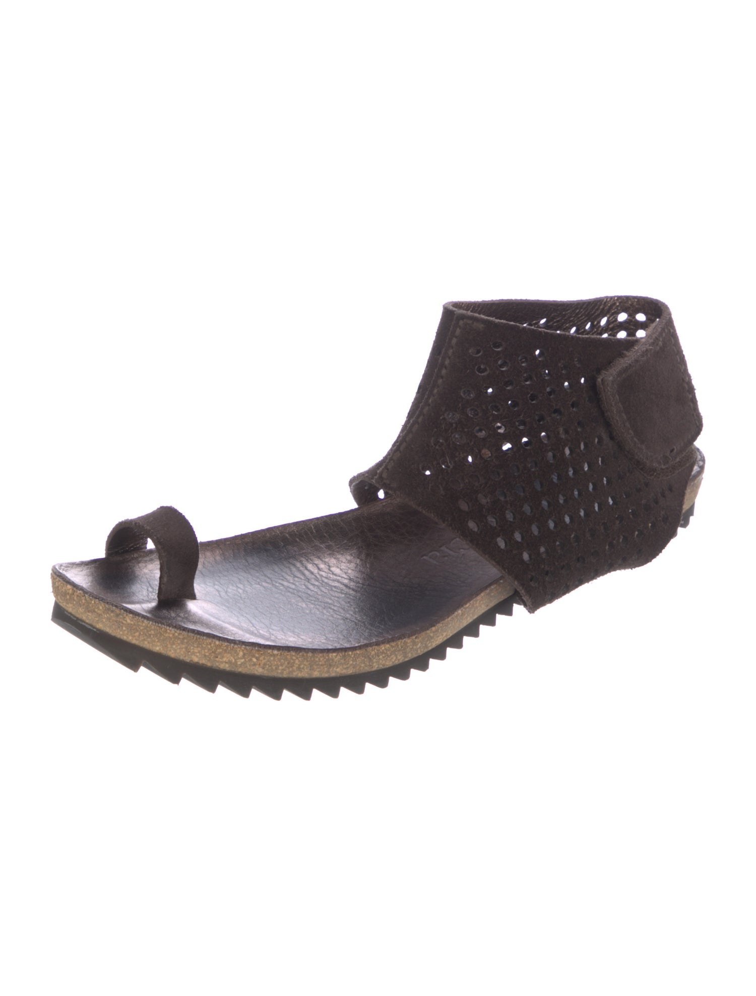 Pedro Garcia Suede Lasercut Accents Slingback Sandals