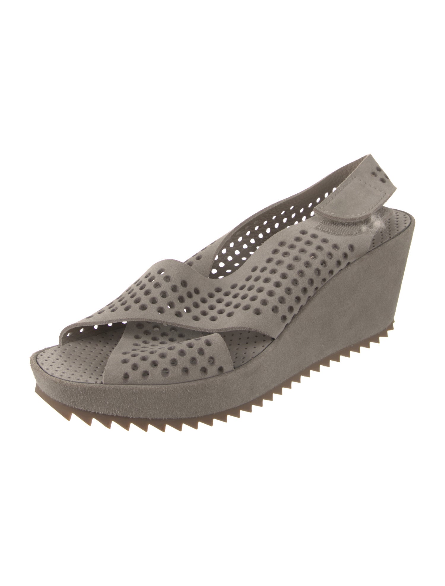 Pedro Garcia Suede Lasercut Accents Slingback Pumps