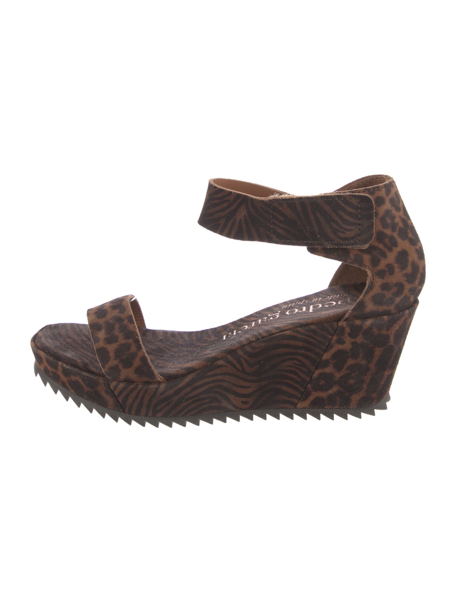 Pedro Garcia Suede Animal Print Sandals