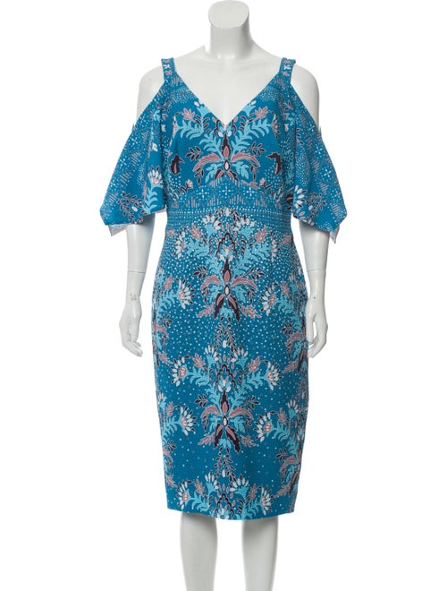 Peter Pilotto Seersucker Cold-Shoulder Dress mauve