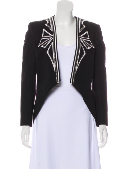 Peter Pilotto Embroidered Collarless Blazer Black