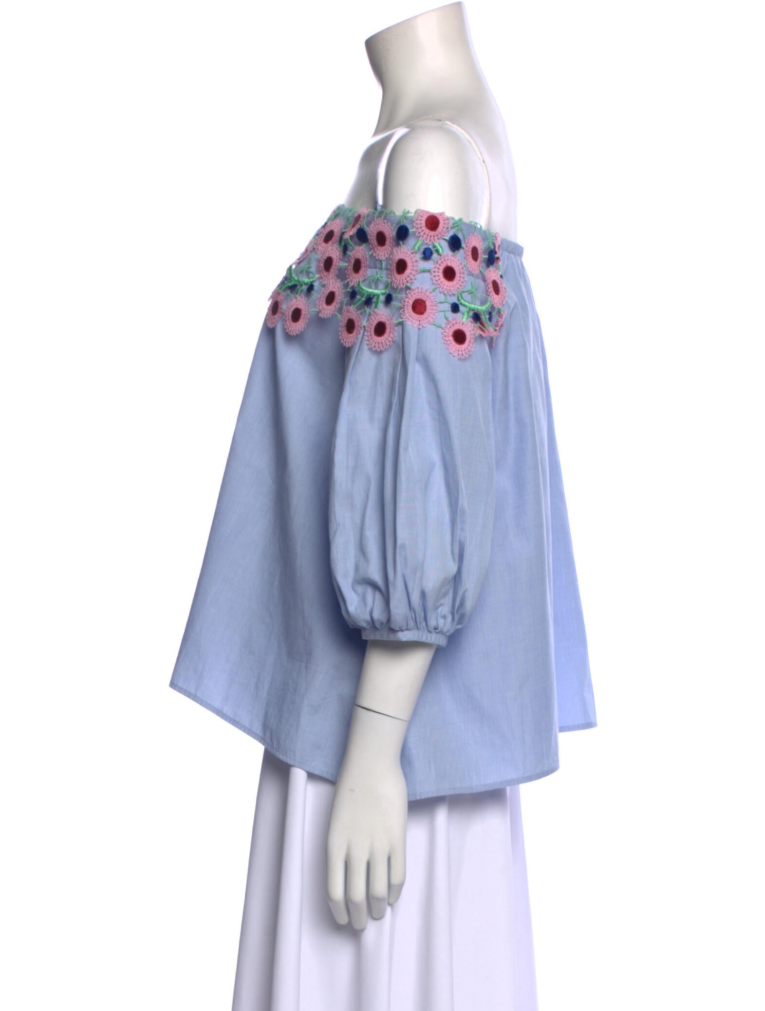 Peter Pilotto Off-The-Shoulder Three-Quarter Sleeve Blouse