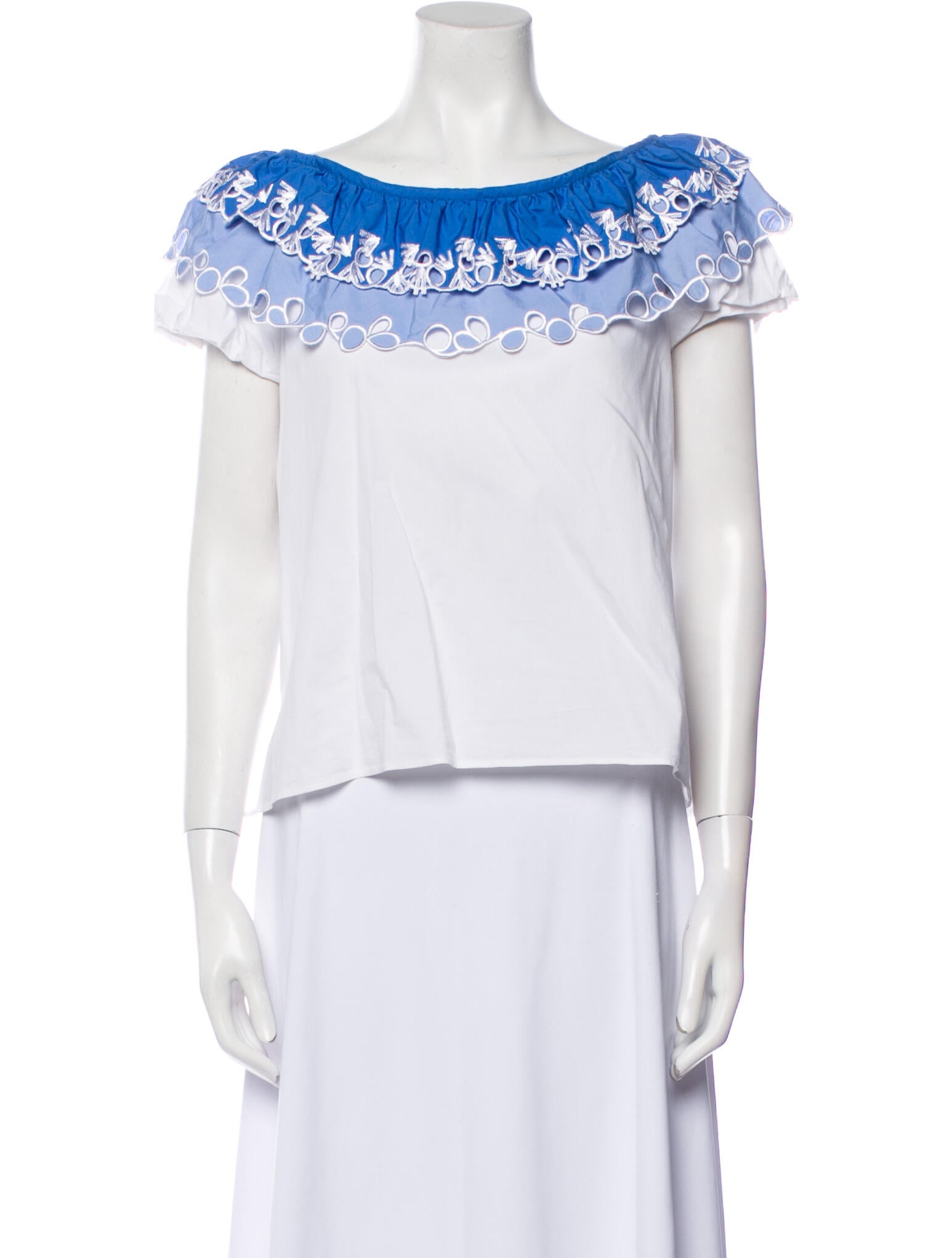 Peter Pilotto Bateau Neckline Short Sleeve Blouse