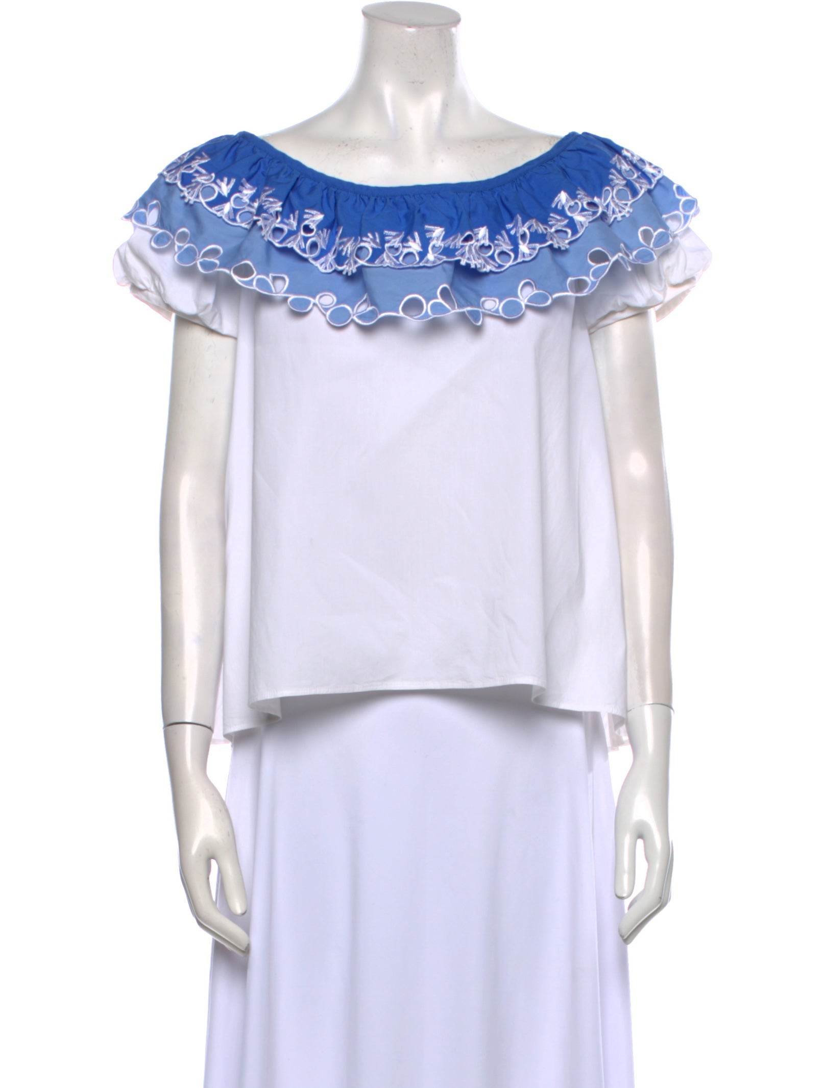 Peter Pilotto Bateau Neckline Short Sleeve Blouse