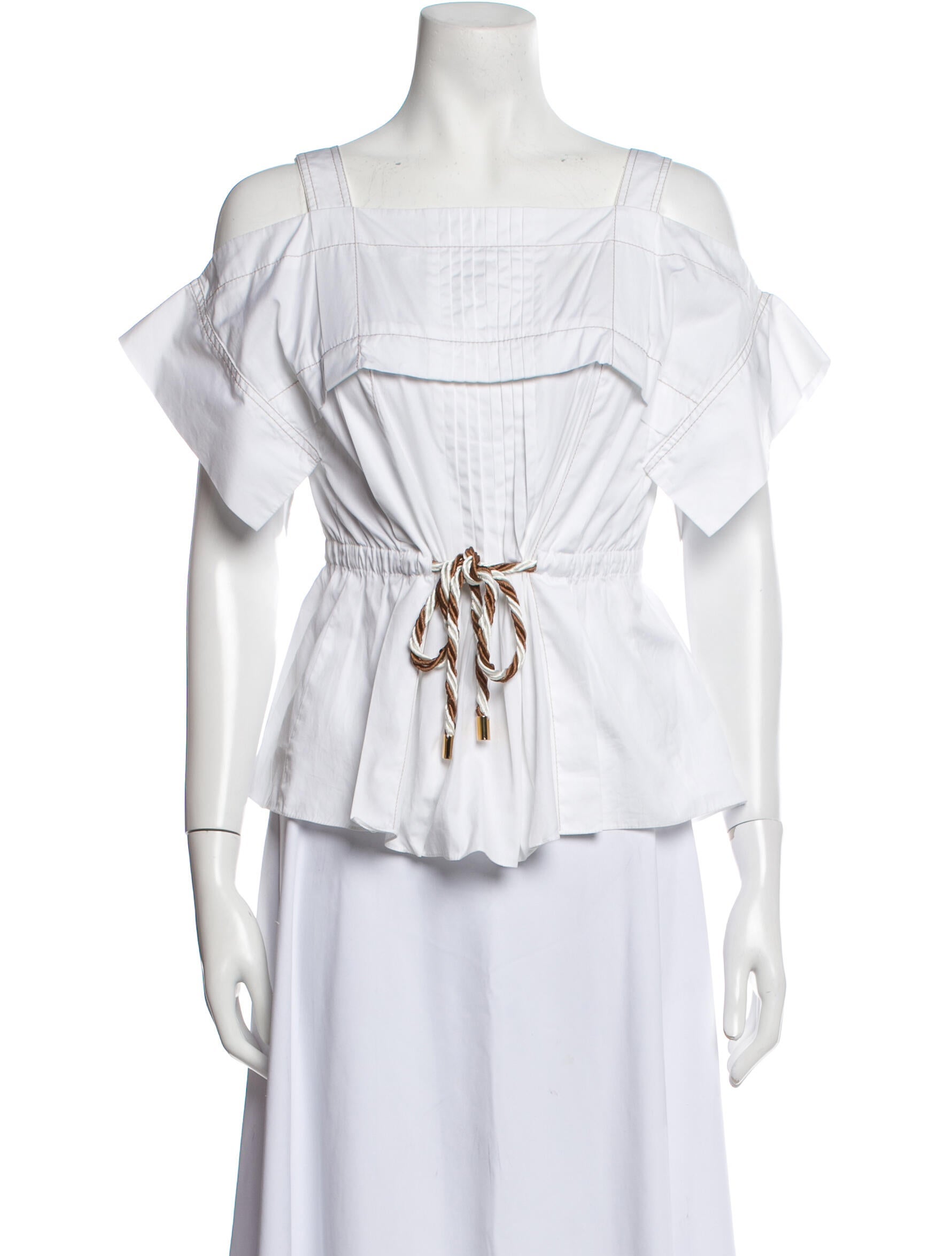 Peter Pilotto Square Neckline Three-Quarter Sleeve Blouse