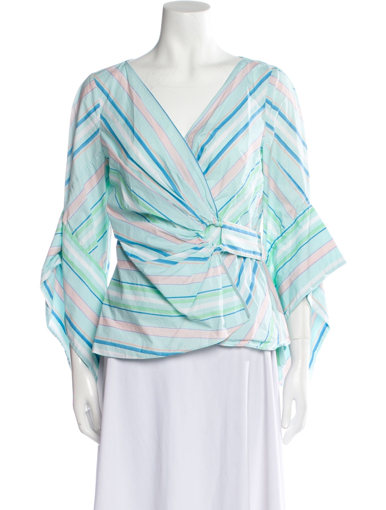 Peter Pilotto Striped V-Neck Blouse