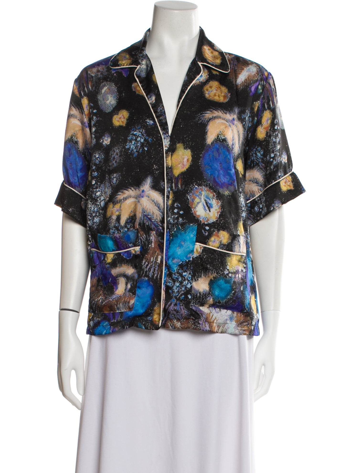 Peter Pilotto Printed V-Neck Blouse