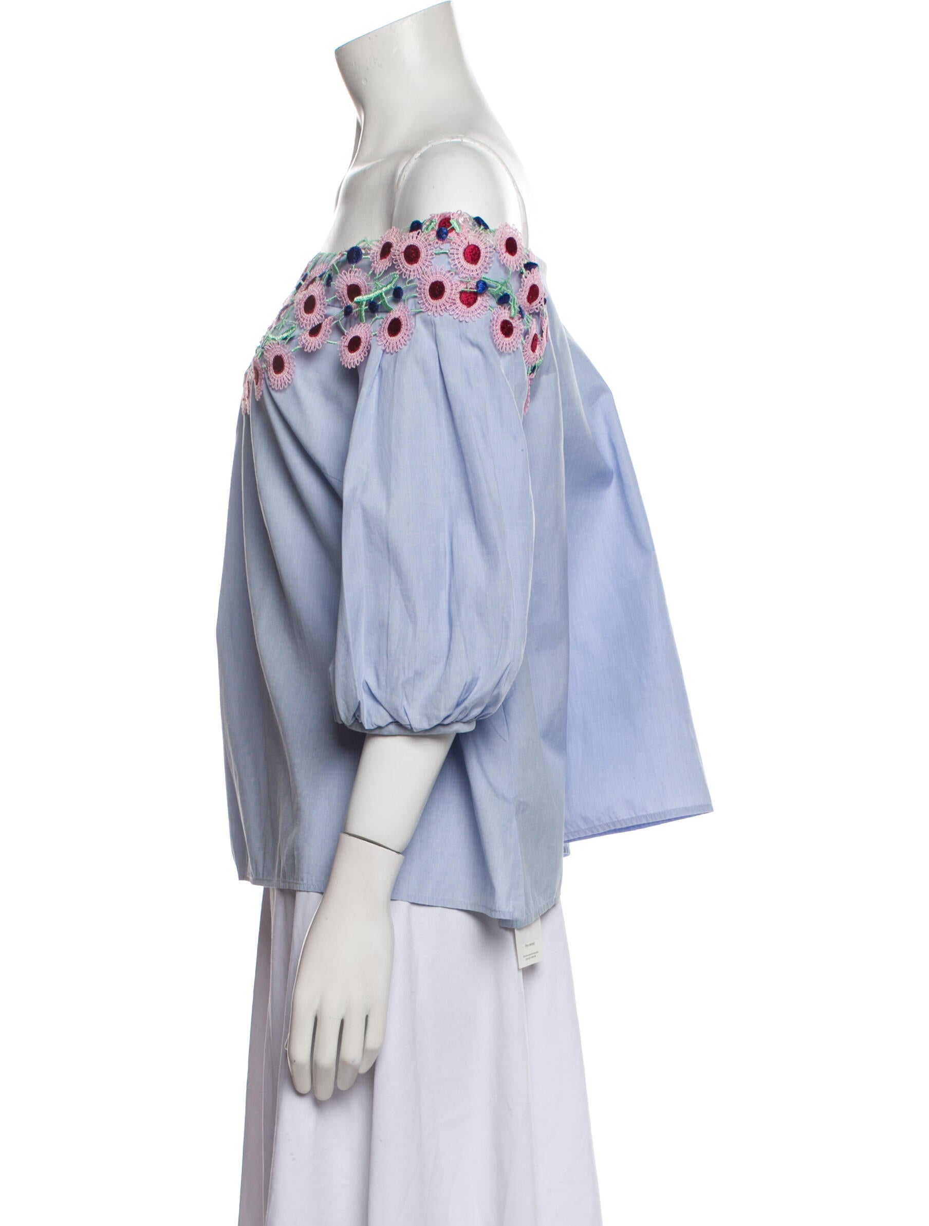 Peter Pilotto Off-The-Shoulder Three-Quarter Sleeve Blouse