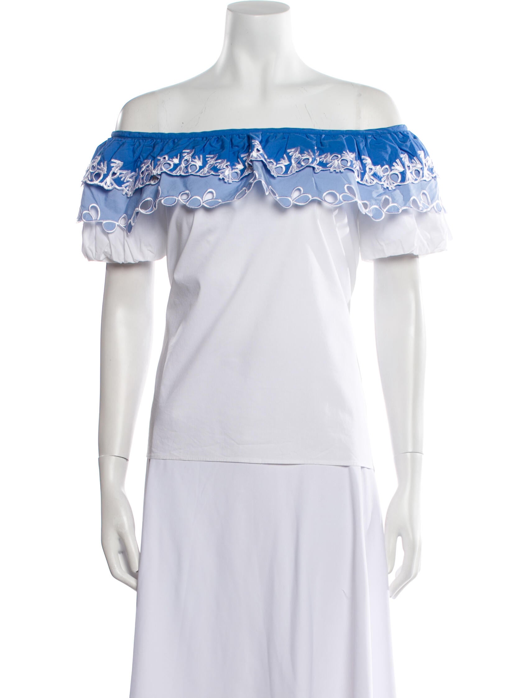 Peter Pilotto Off-The-Shoulder Short Sleeve Top