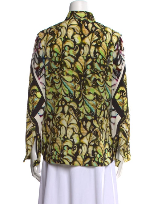 Peter Pilotto Silk Printed Button-Up Top
