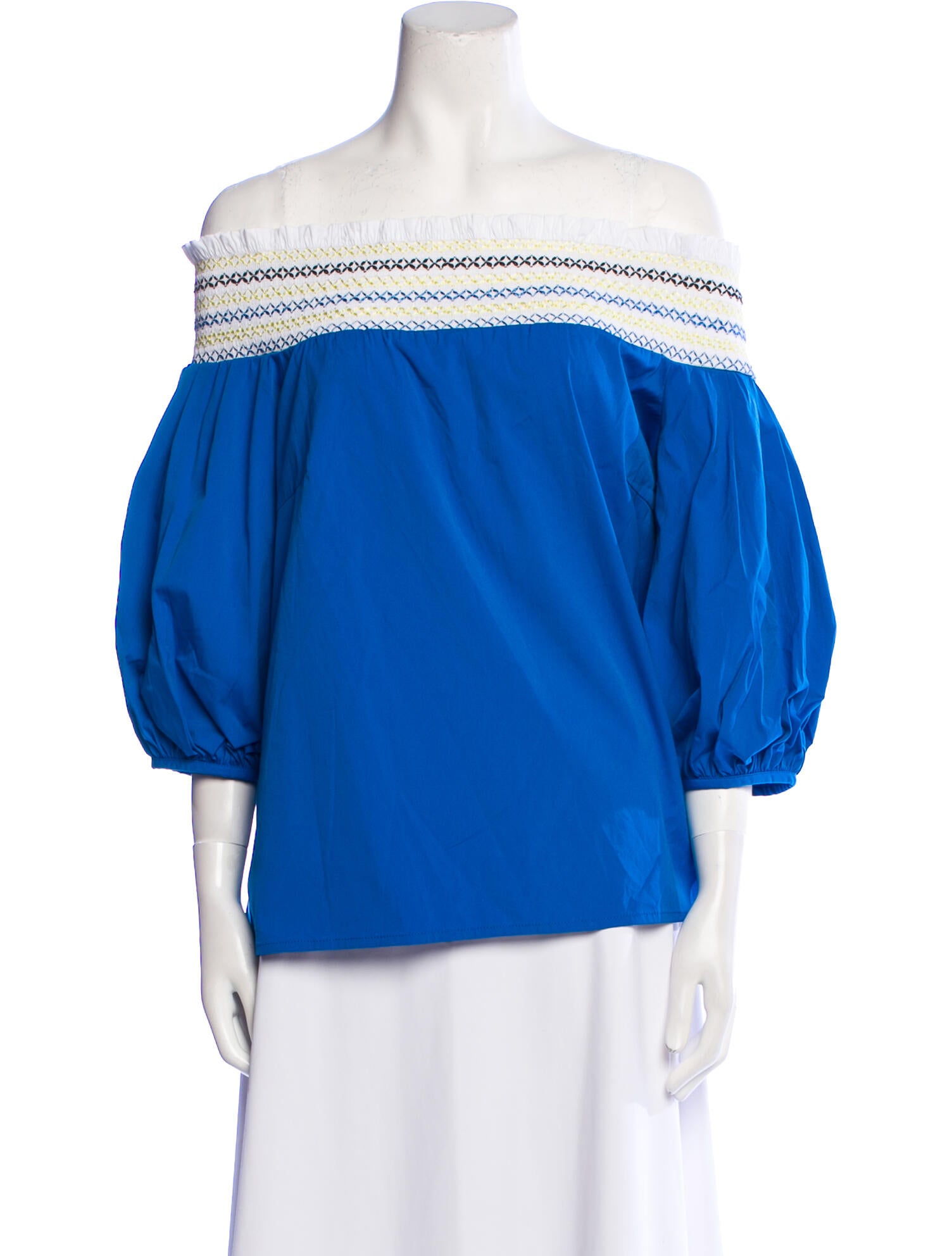 Peter Pilotto Off-The-Shoulder Three-Quarter Sleeve Top