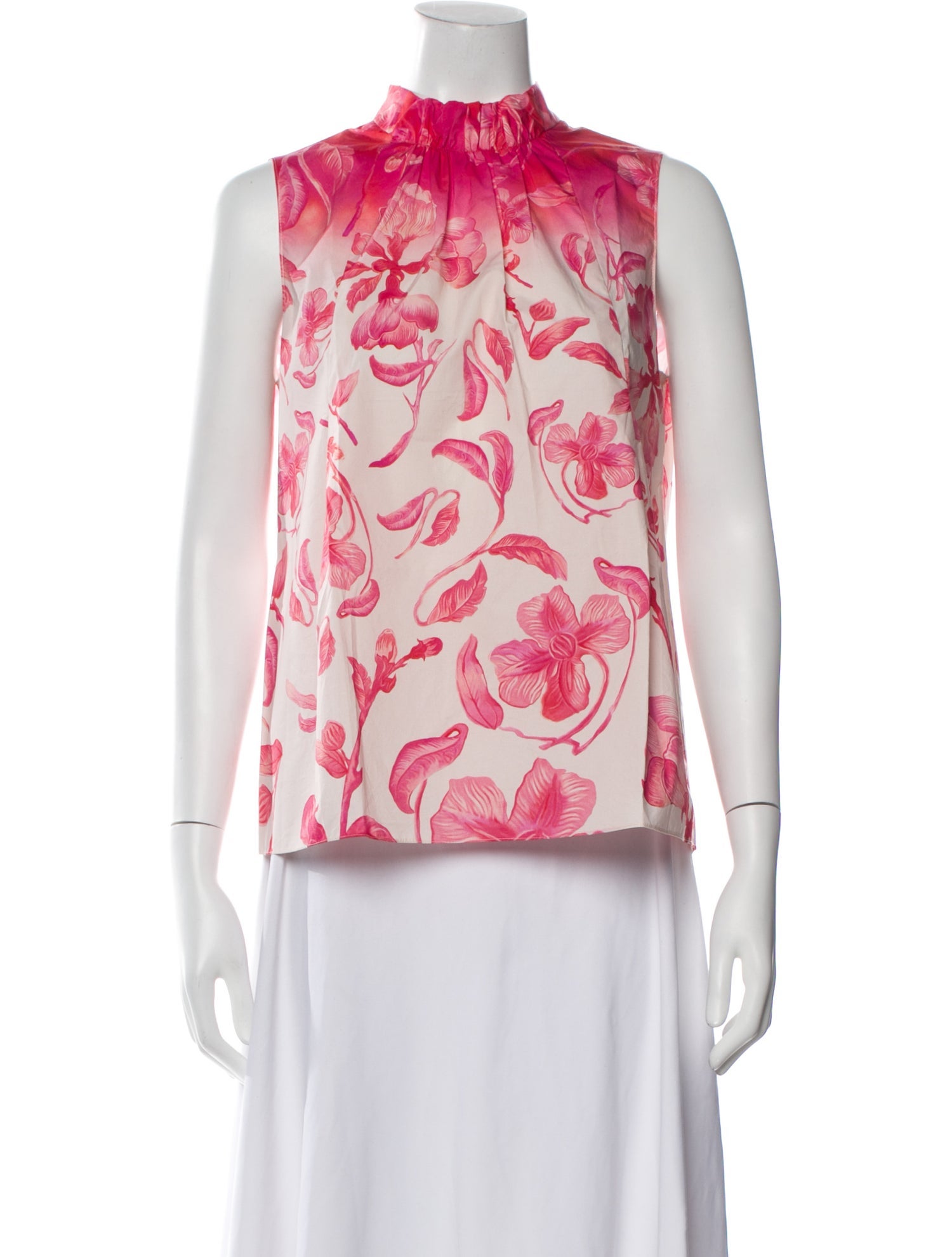 Peter Pilotto Floral Print Mock Neck Blouse w/ Tags