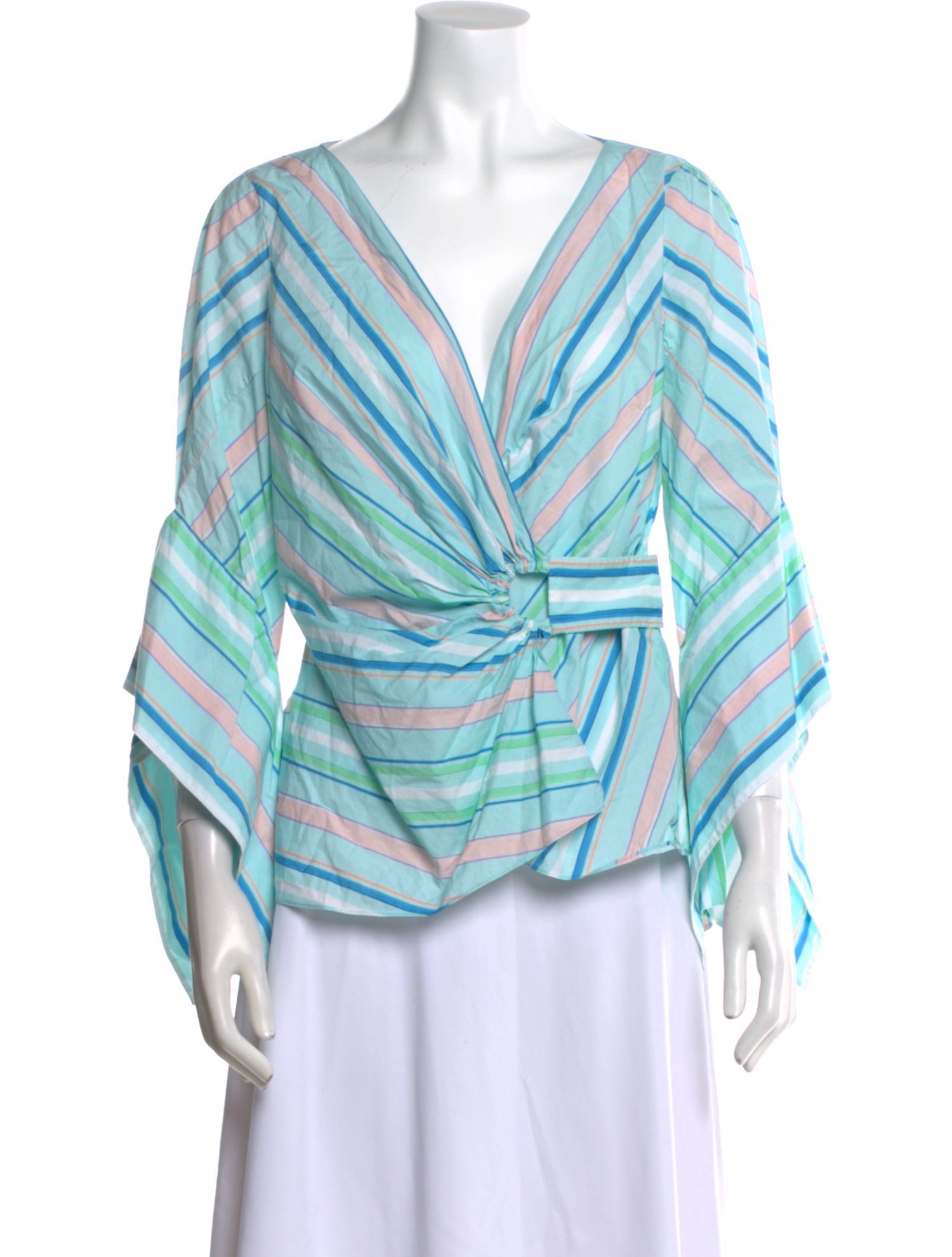 Peter Pilotto Striped V-Neck Blouse