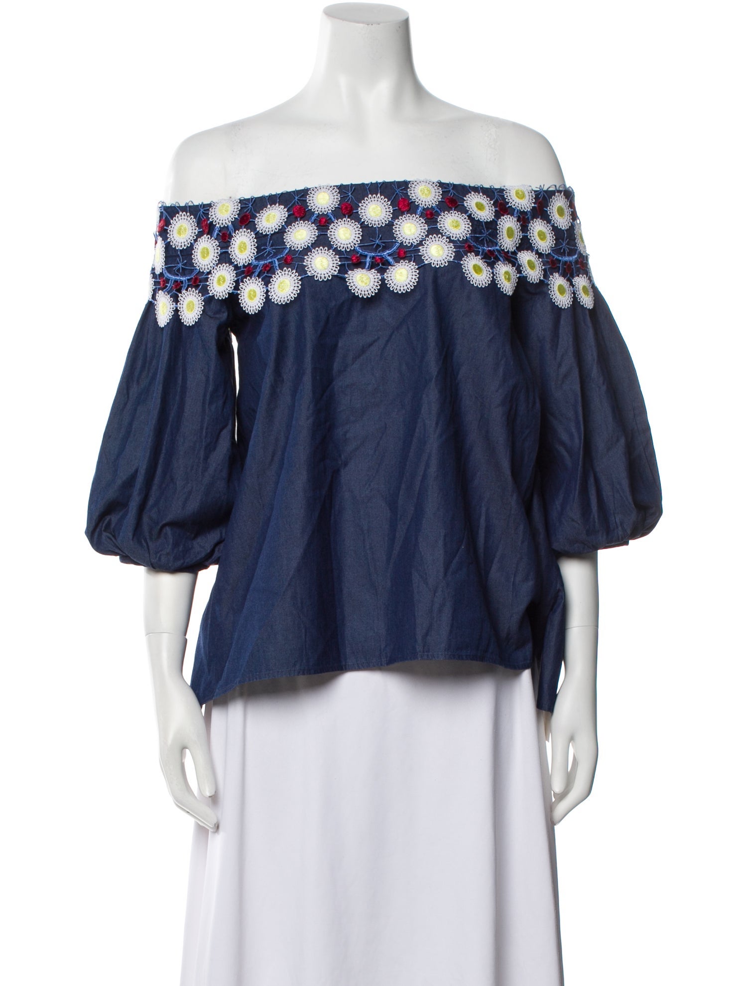 Peter Pilotto Off-The-Shoulder Three-Quarter Sleeve Blouse