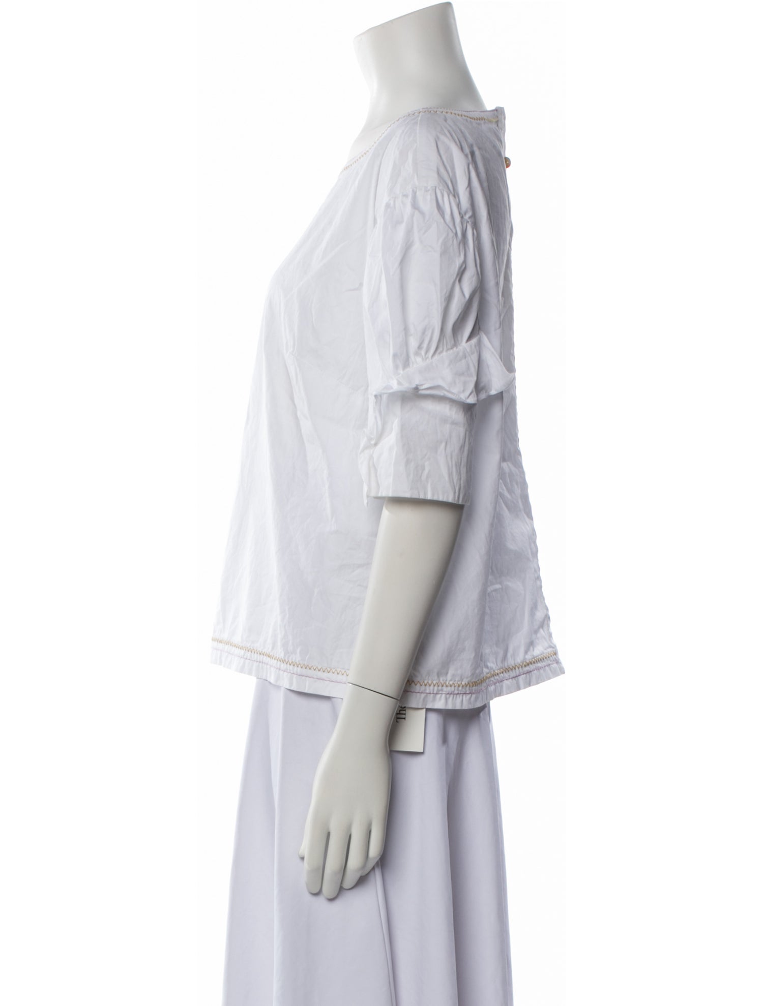 Peter Pilotto Scoop Neck Three-Quarter Sleeve Blouse