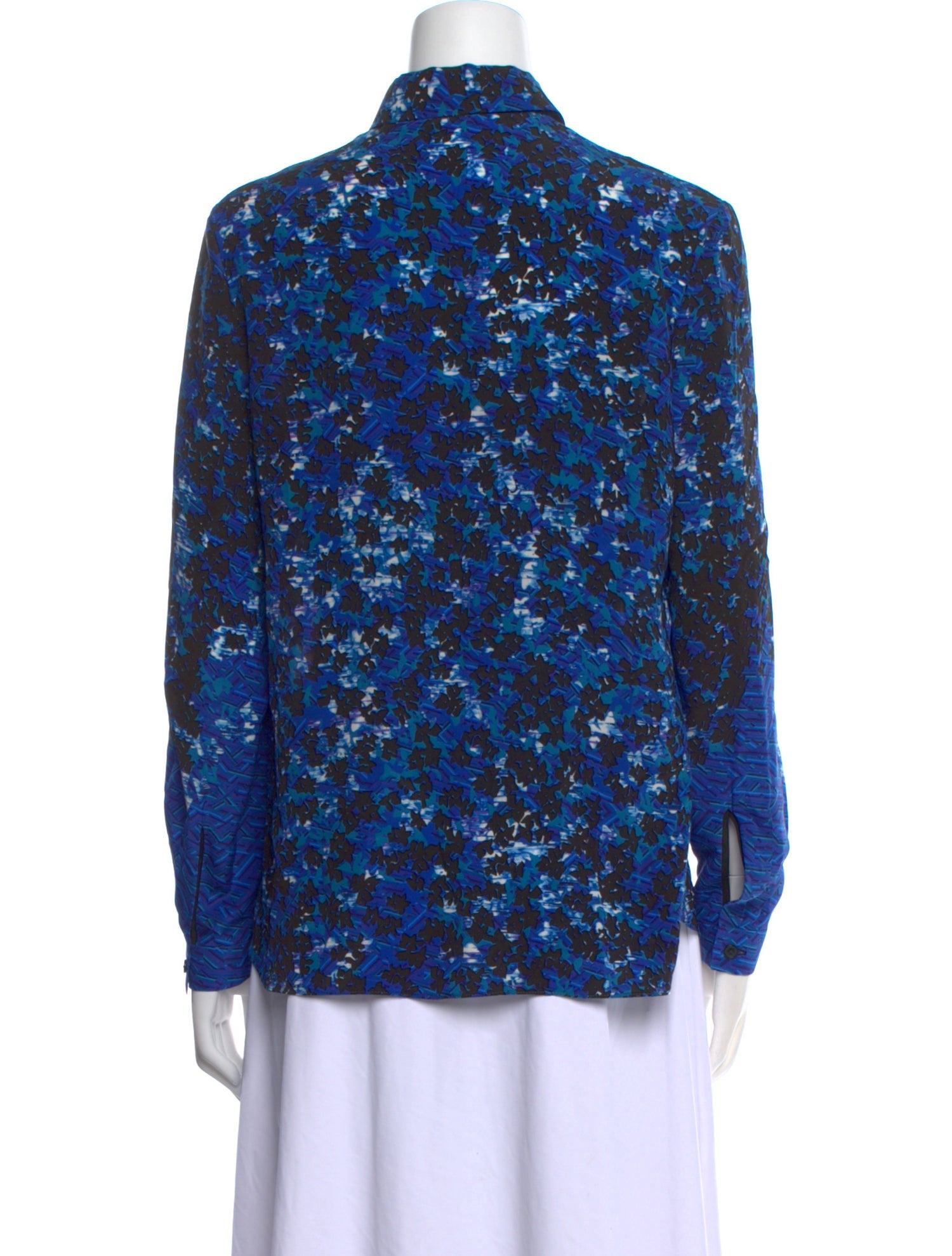 Peter Pilotto Silk Floral Print Button-Up Top