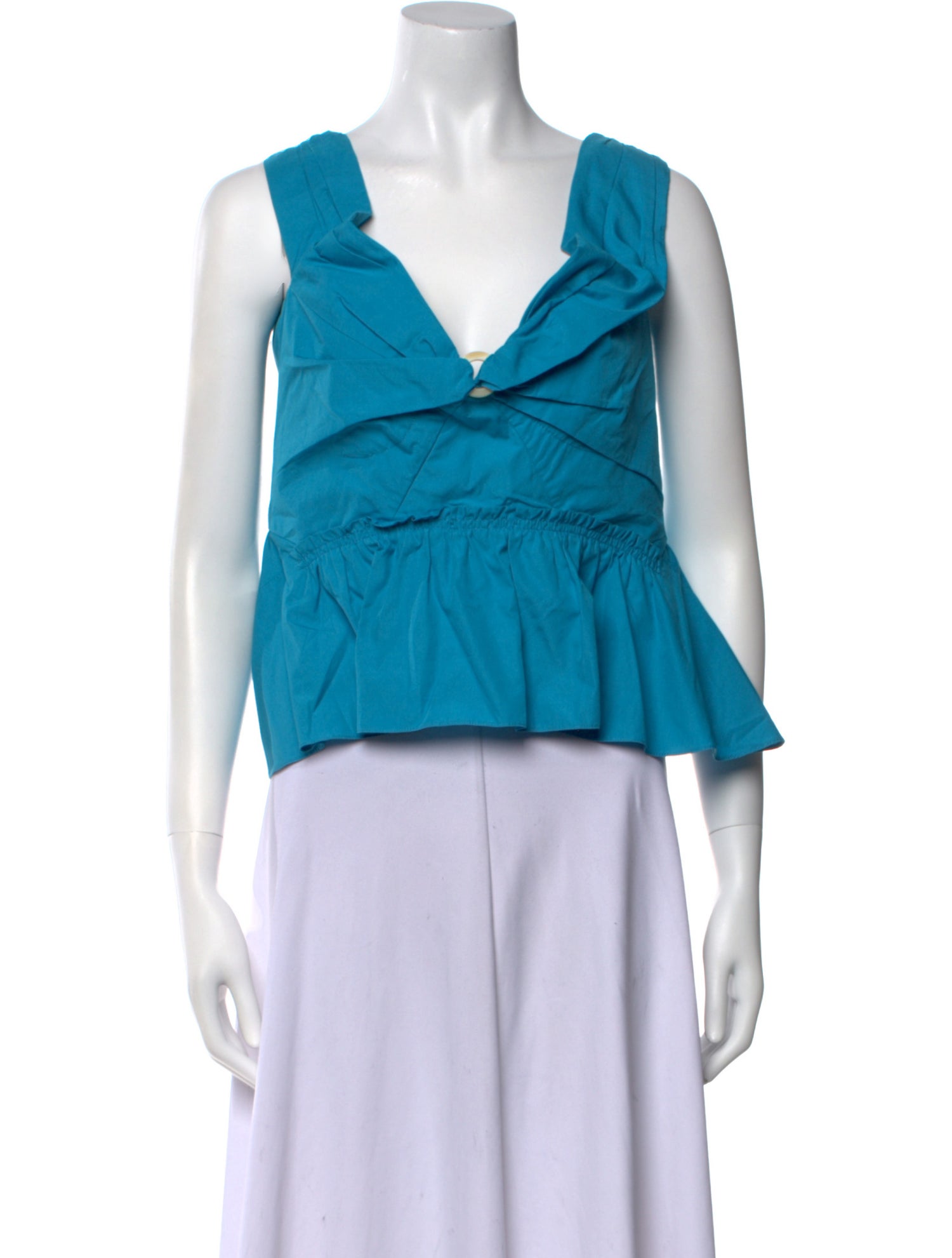 Peter Pilotto V-Neck Sleeveless Crop Top