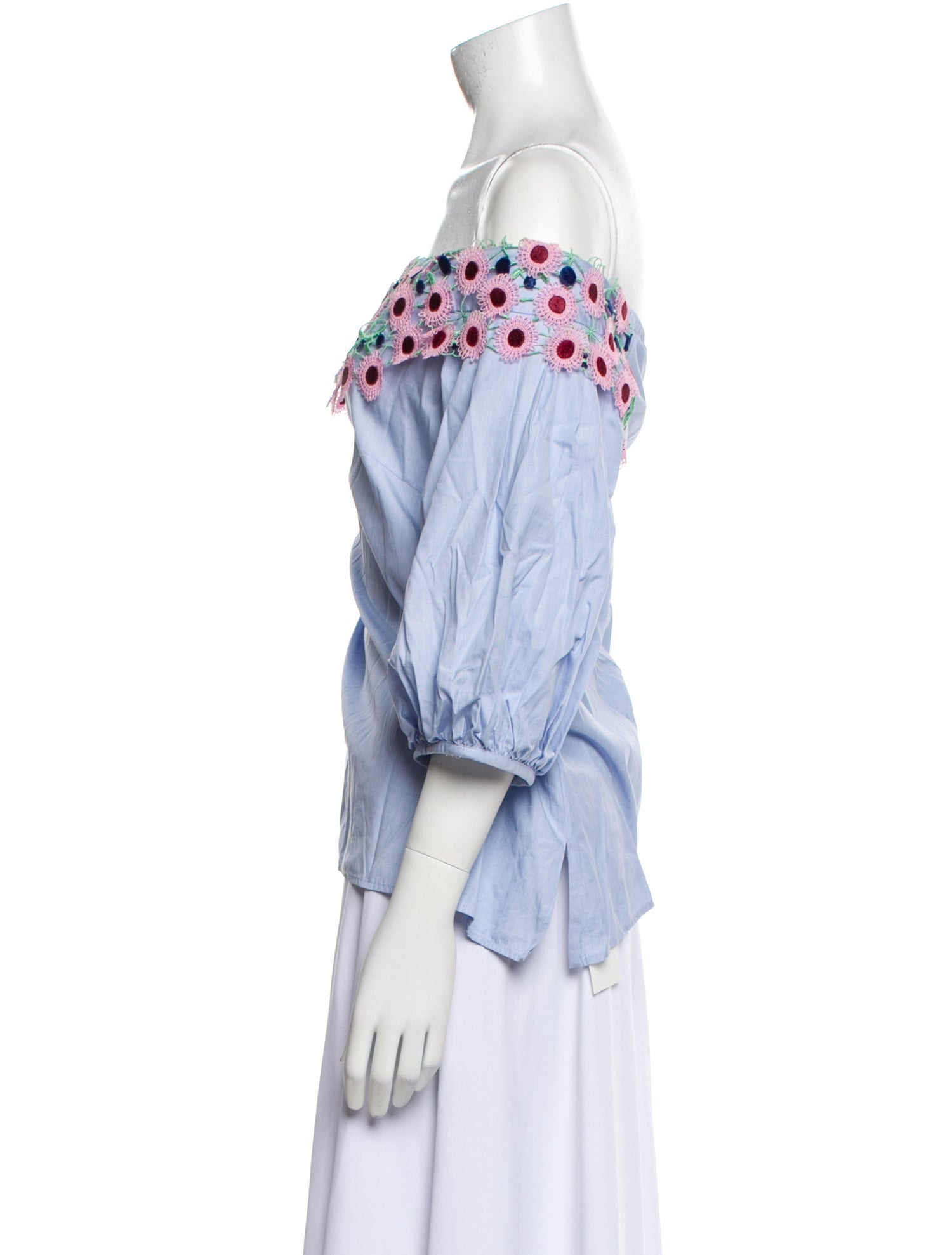 Peter Pilotto Off-The-Shoulder Three-Quarter Sleeve Blouse