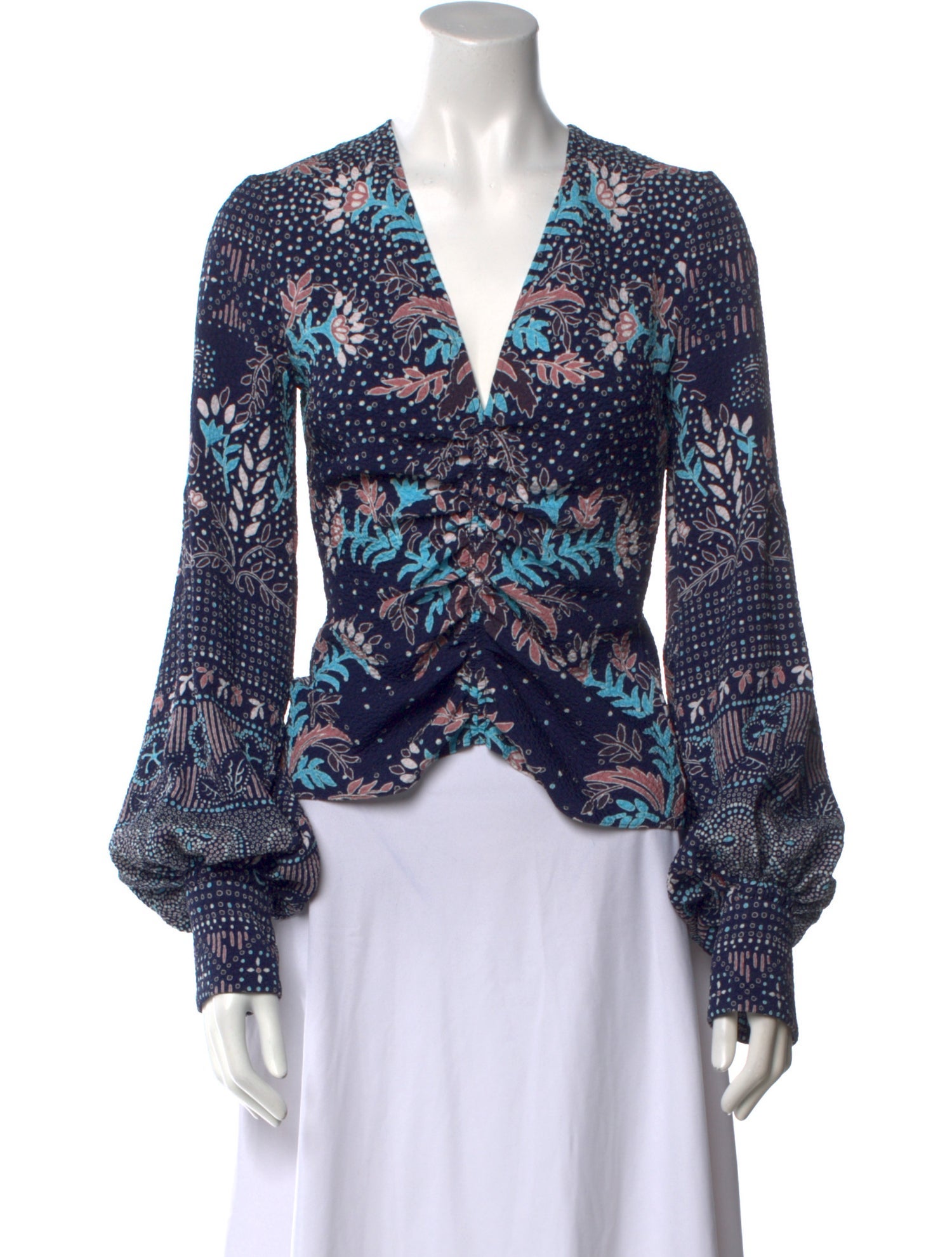 Peter Pilotto Printed V-Neck Top