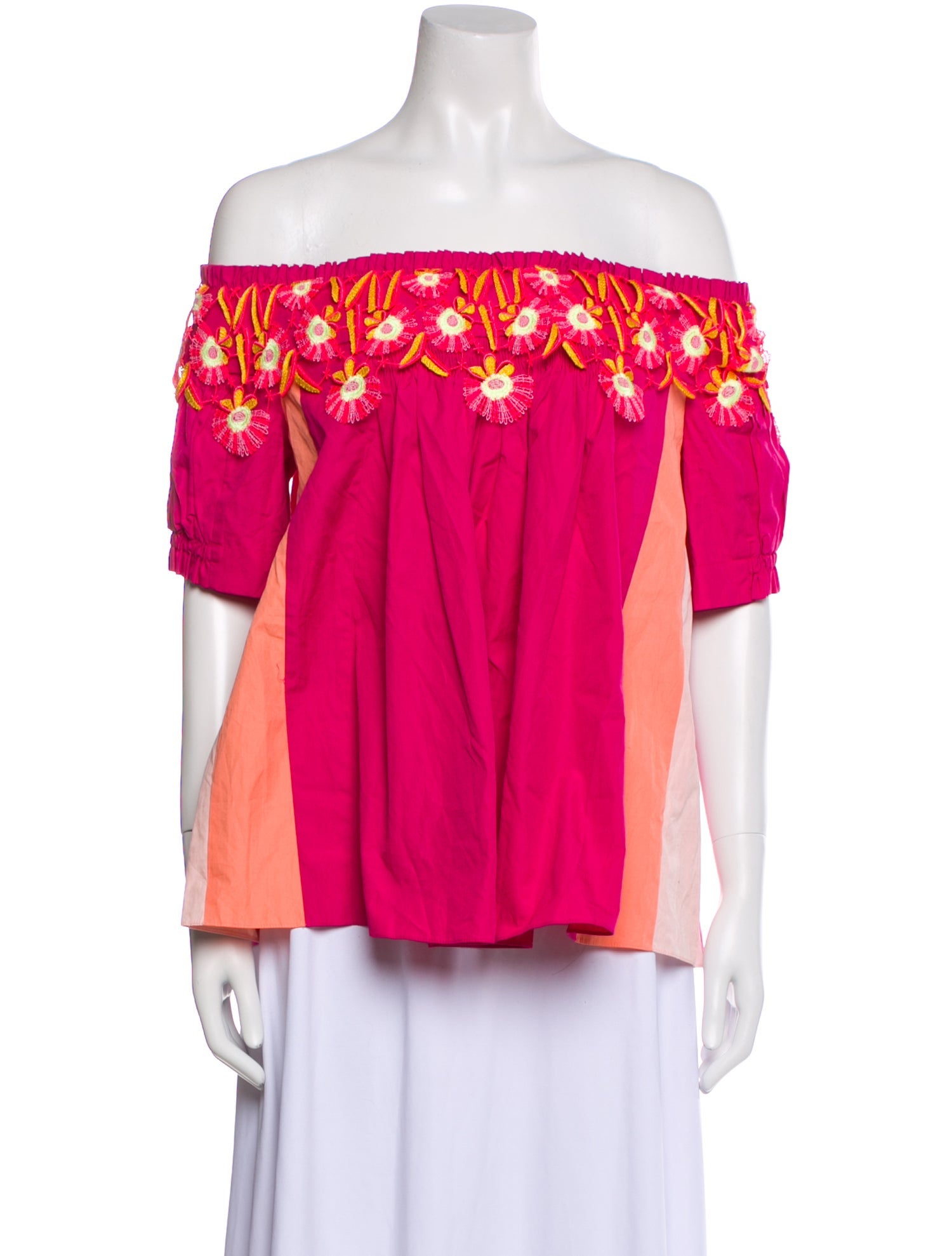 Peter Pilotto Printed Off-The-Shoulder Top