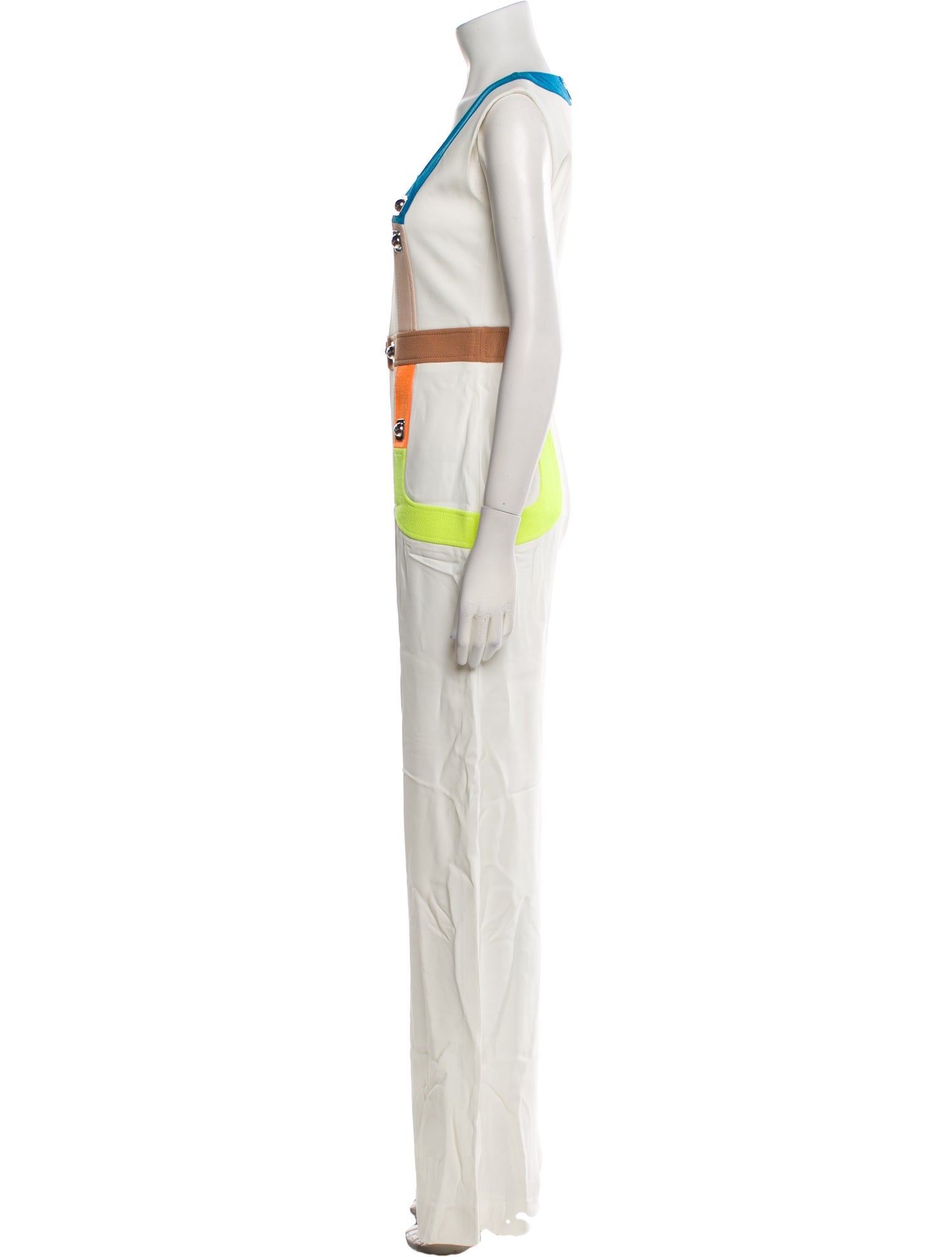 Peter Pilotto Colorblock Pattern Square Neckline Jumpsuit