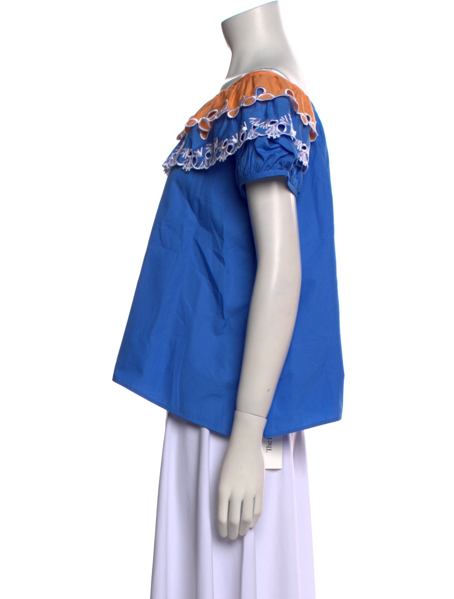 Peter Pilotto Colorblock Pattern Off-The-Shoulder Blouse