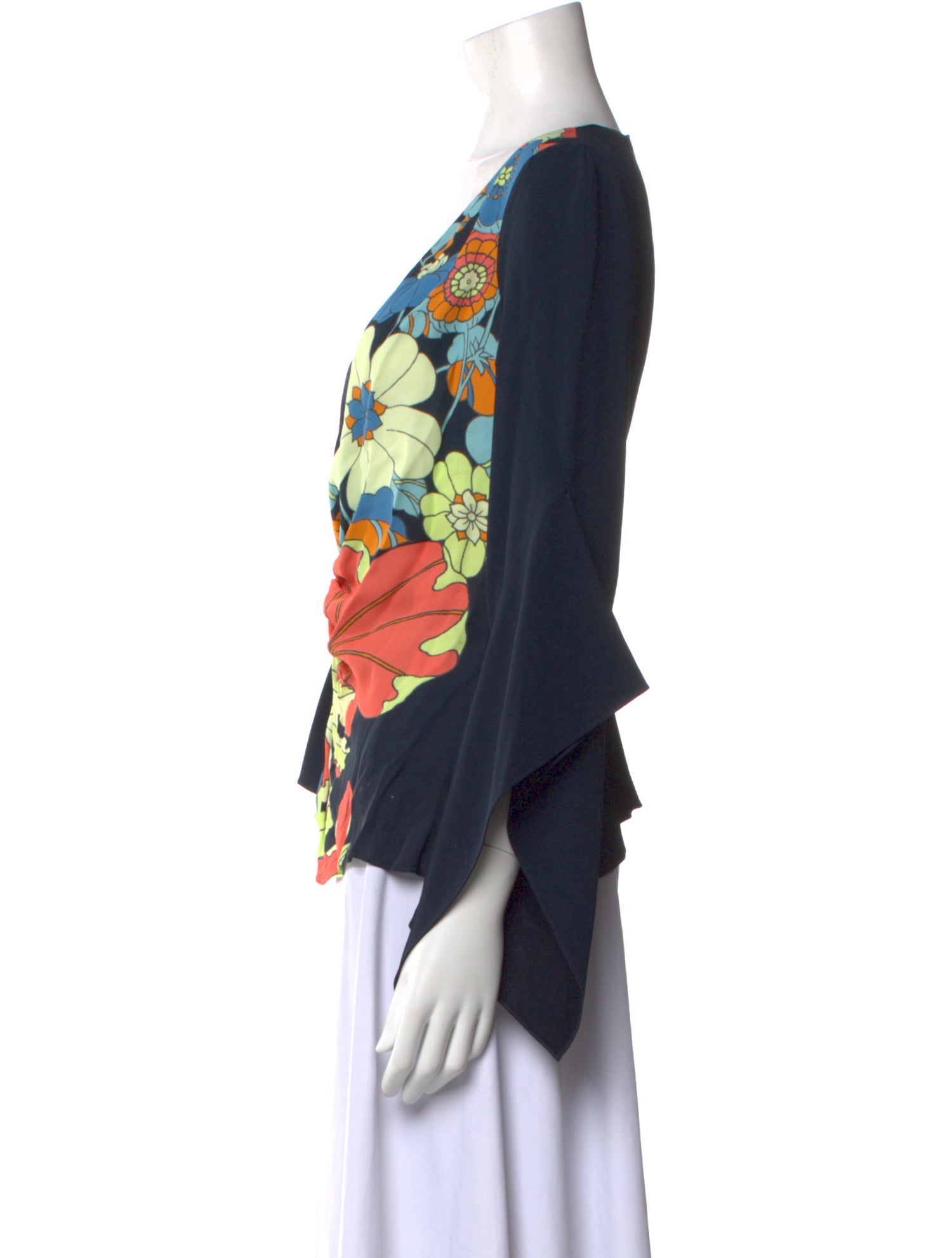 Peter Pilotto Floral Print V-Neck Blouse