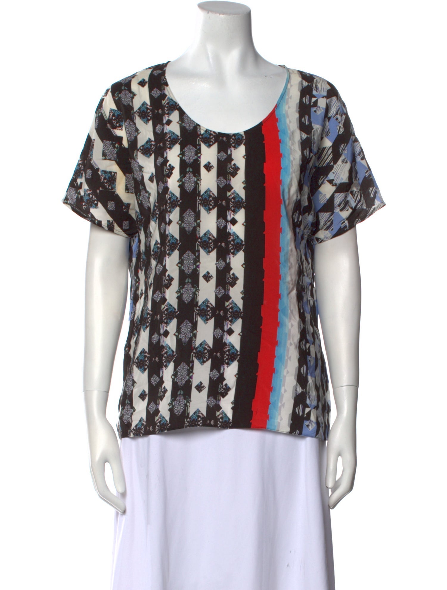 Peter Pilotto Silk Printed T-Shirt