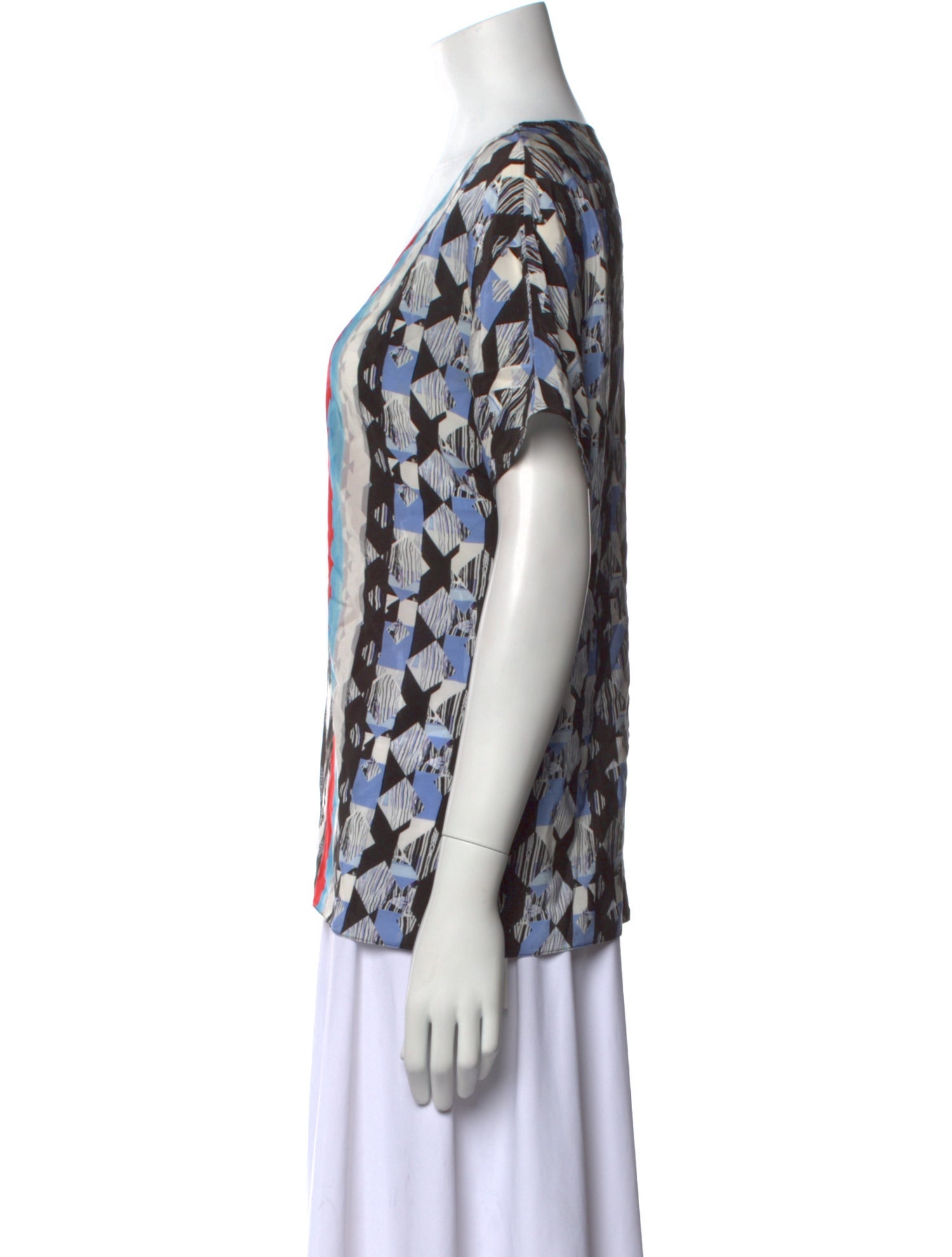 Peter Pilotto Silk Printed T-Shirt