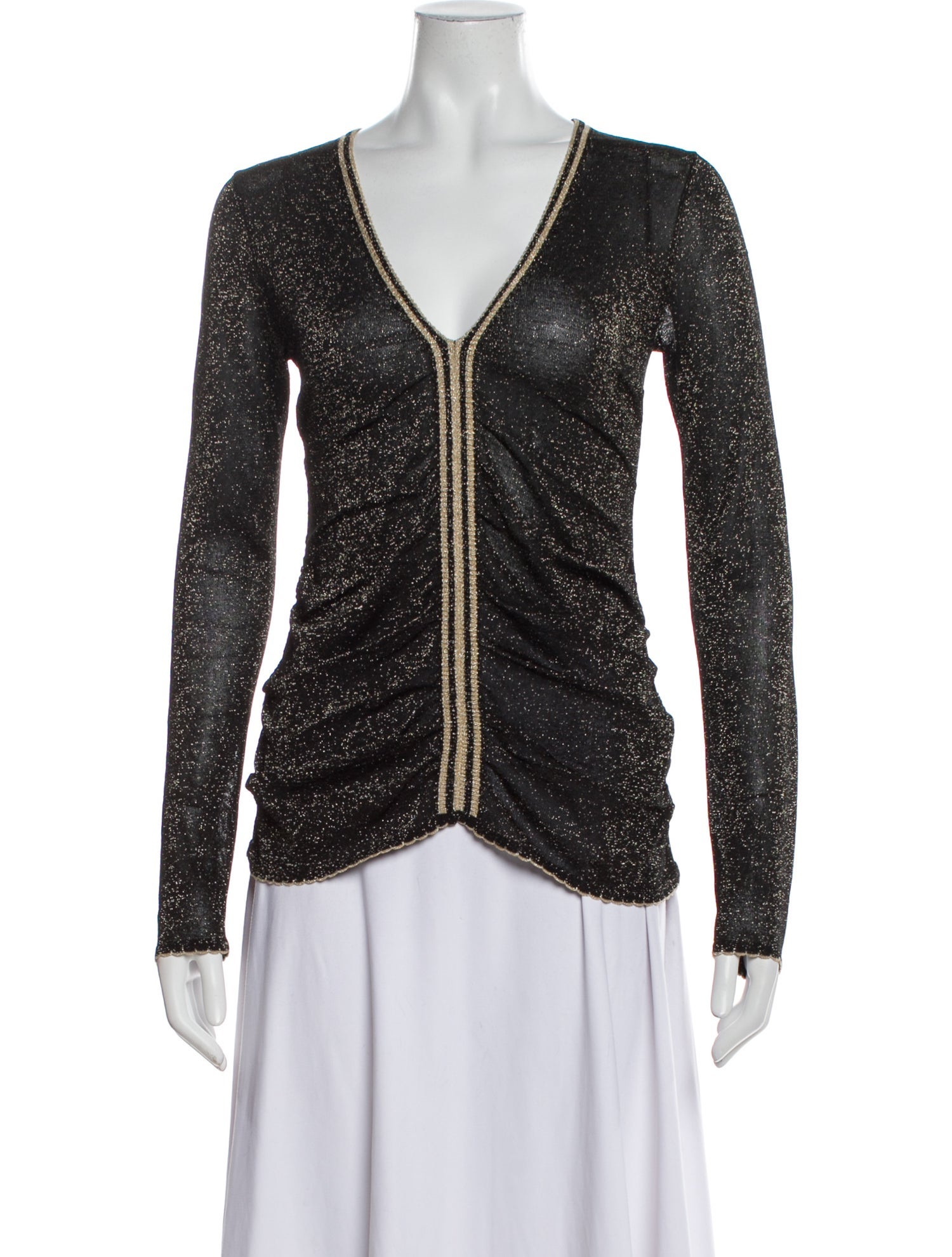 Peter Pilotto V-Neck Long Sleeve Top