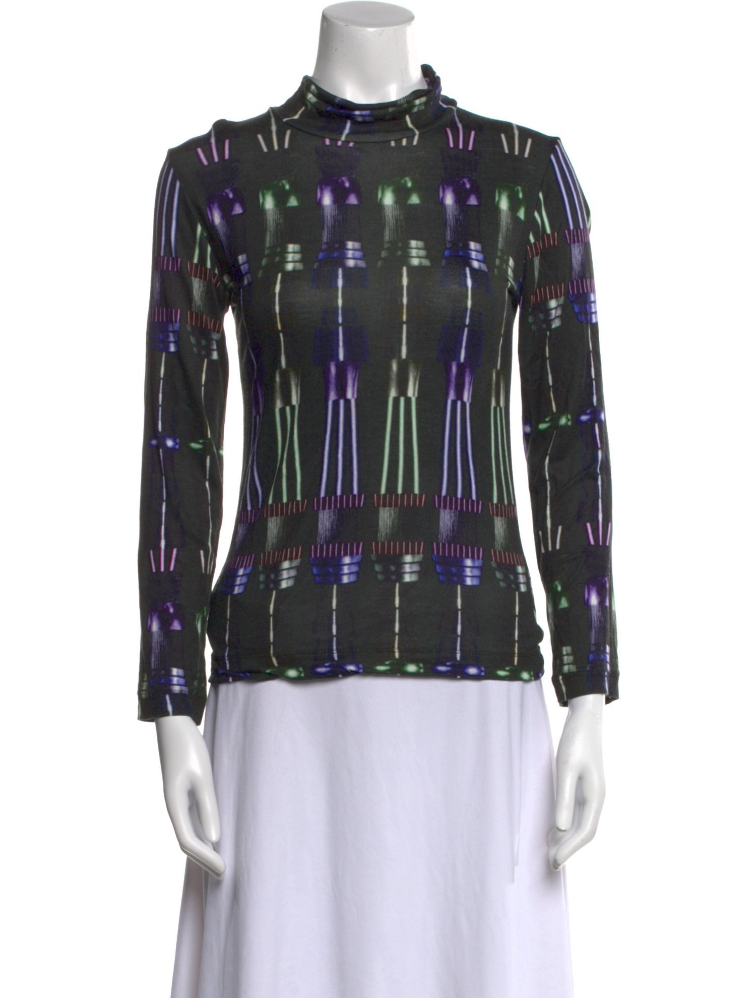 Peter Pilotto Printed Mock Neck Blouse