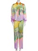 Peter Pilotto Silk Tie-Dye Print Pant Set