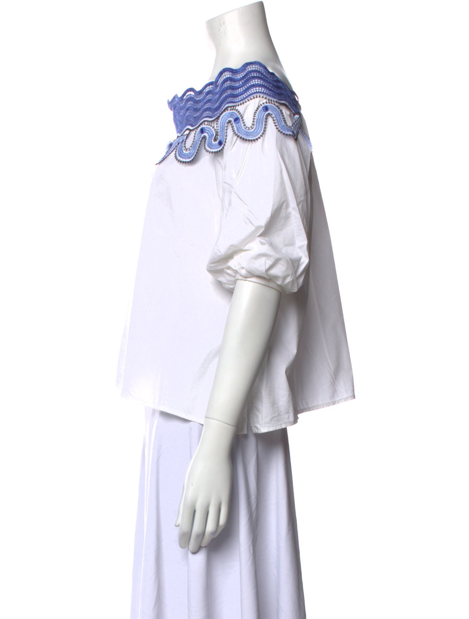 Peter Pilotto Off-The-Shoulder Short Sleeve Blouse