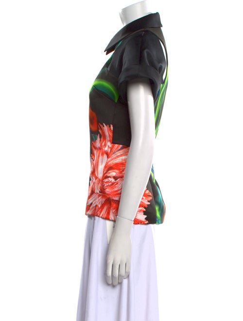 Peter Pilotto Floral Print Short Sleeve Blouse