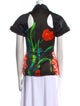 Peter Pilotto Floral Print Short Sleeve Blouse