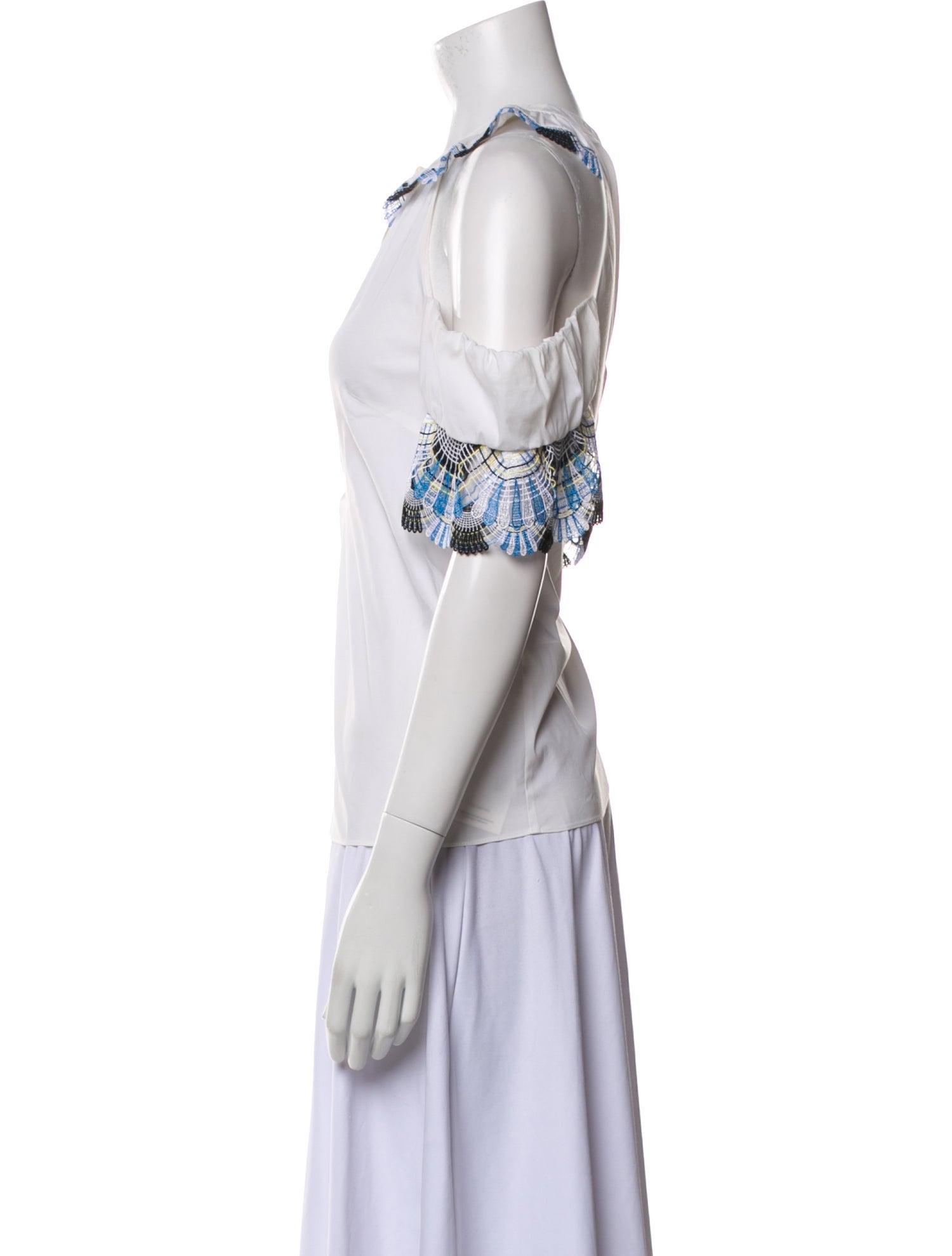 Peter Pilotto Off-The-Shoulder Three-Quarter Sleeve Blouse