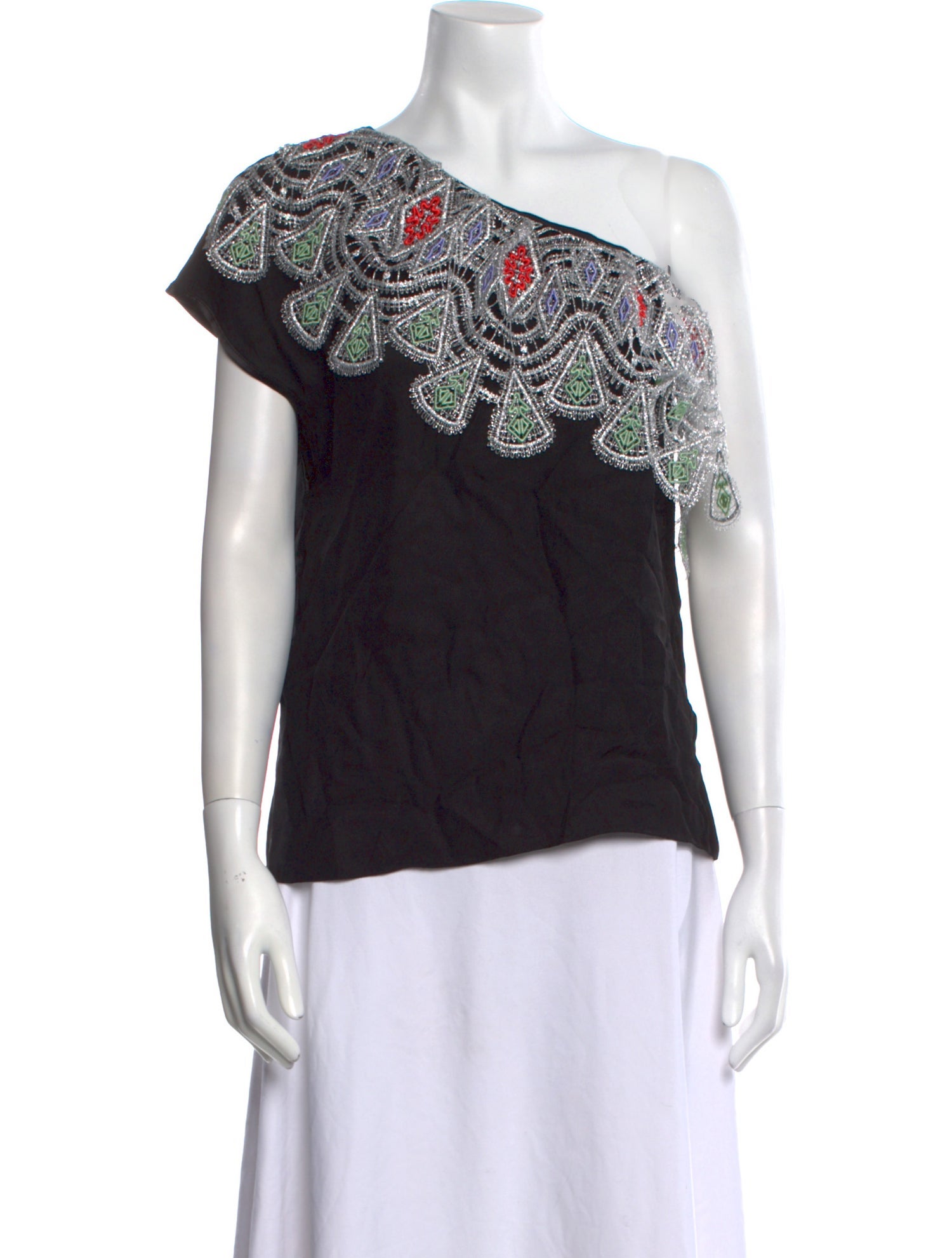 Peter Pilotto Floral Print One-Shoulder Top