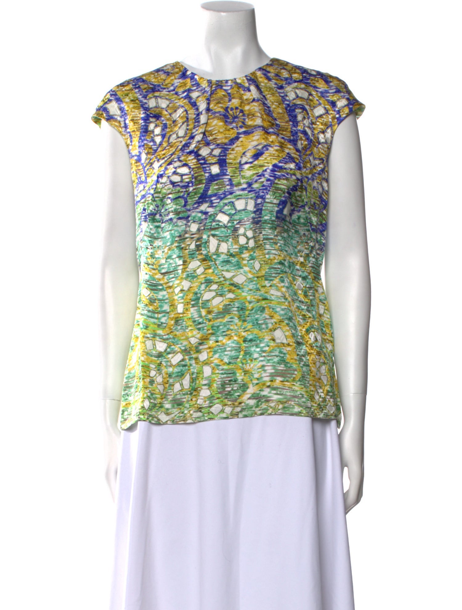 Peter Pilotto Silk Printed Blouse