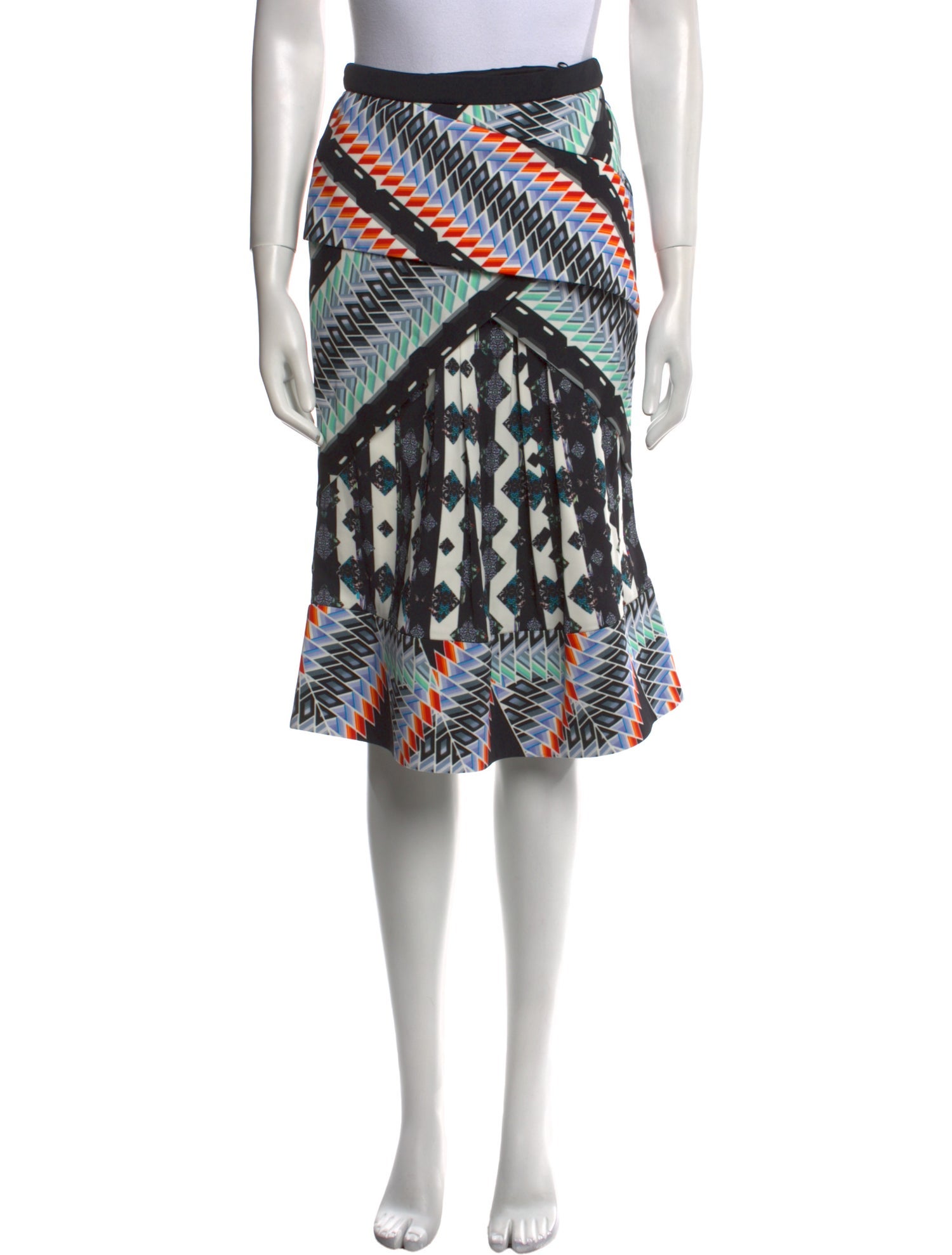 Peter Pilotto Printed Knee-Length Skirt