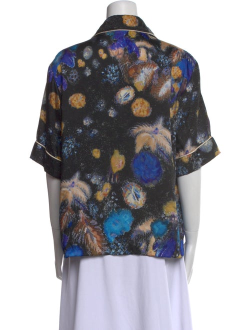 Peter Pilotto Printed Short Sleeve Button-Up Top